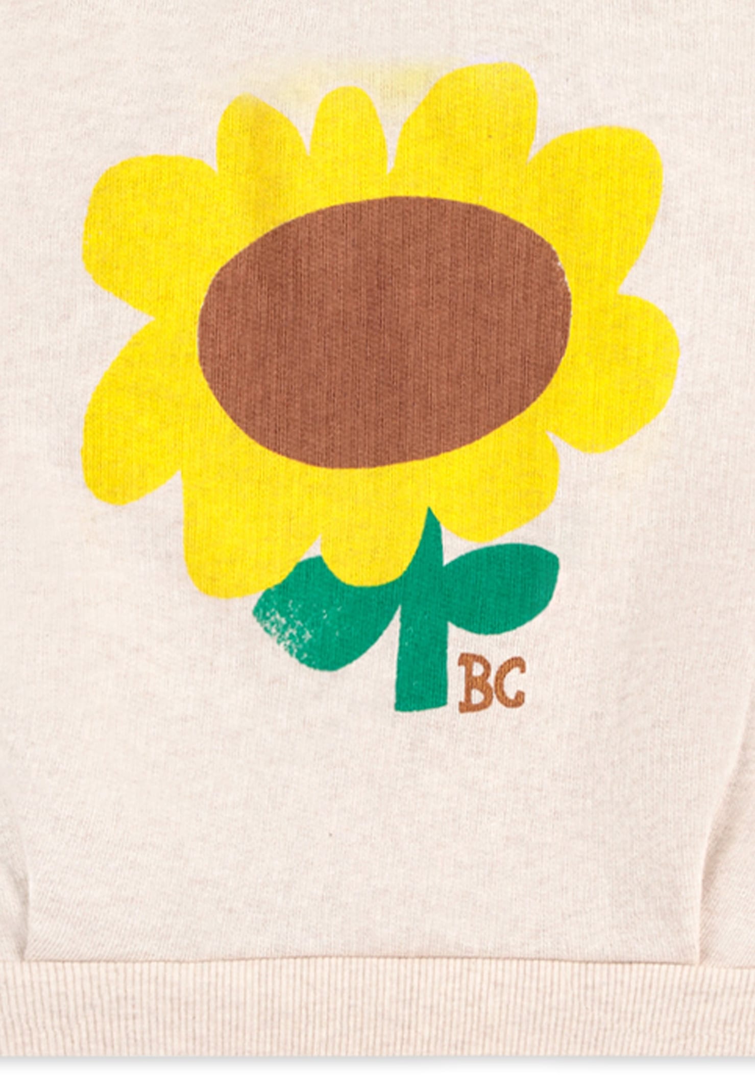 Bobo Choses Sunflower Short Sweatshirt In Ivory