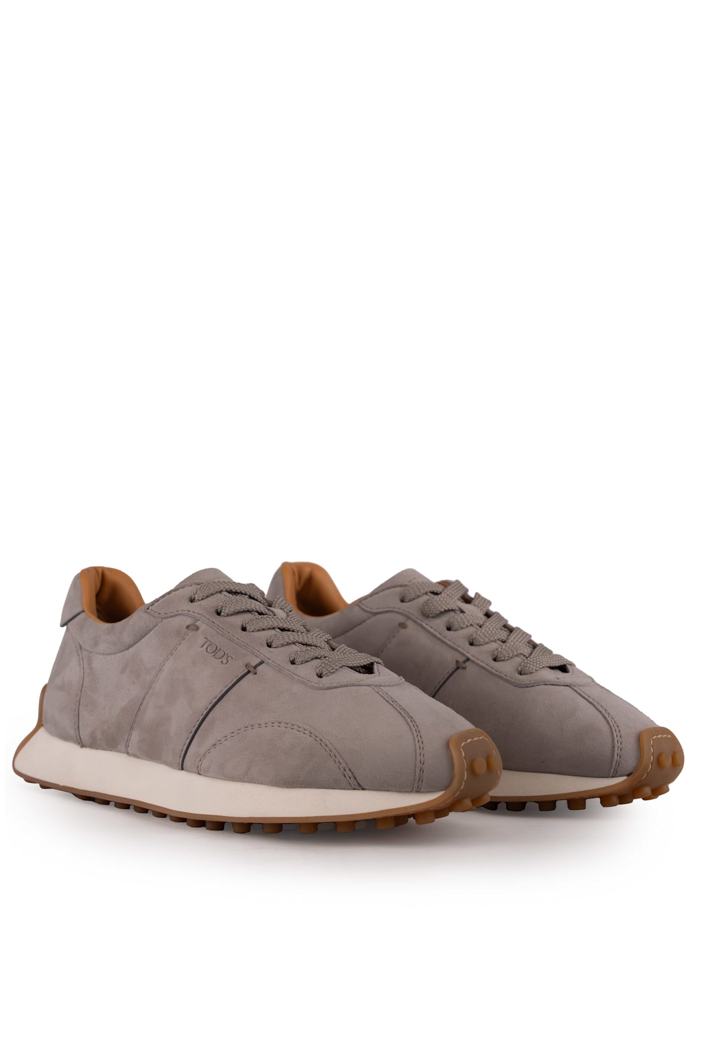 Tod's T-vintage Sneakers In Suede In Grigio