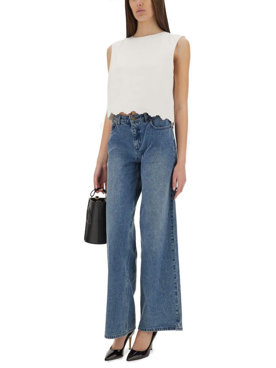 Shop Patou Short Poplin Top