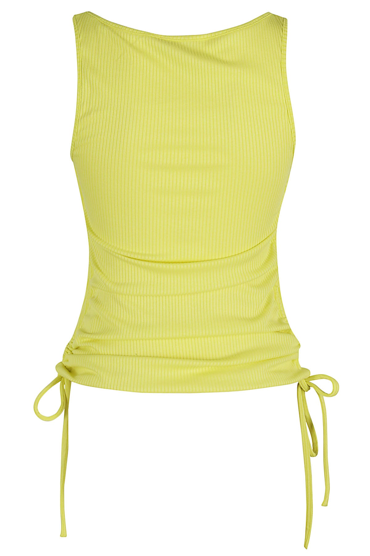 Amen Tank Top In Rib In Yellow