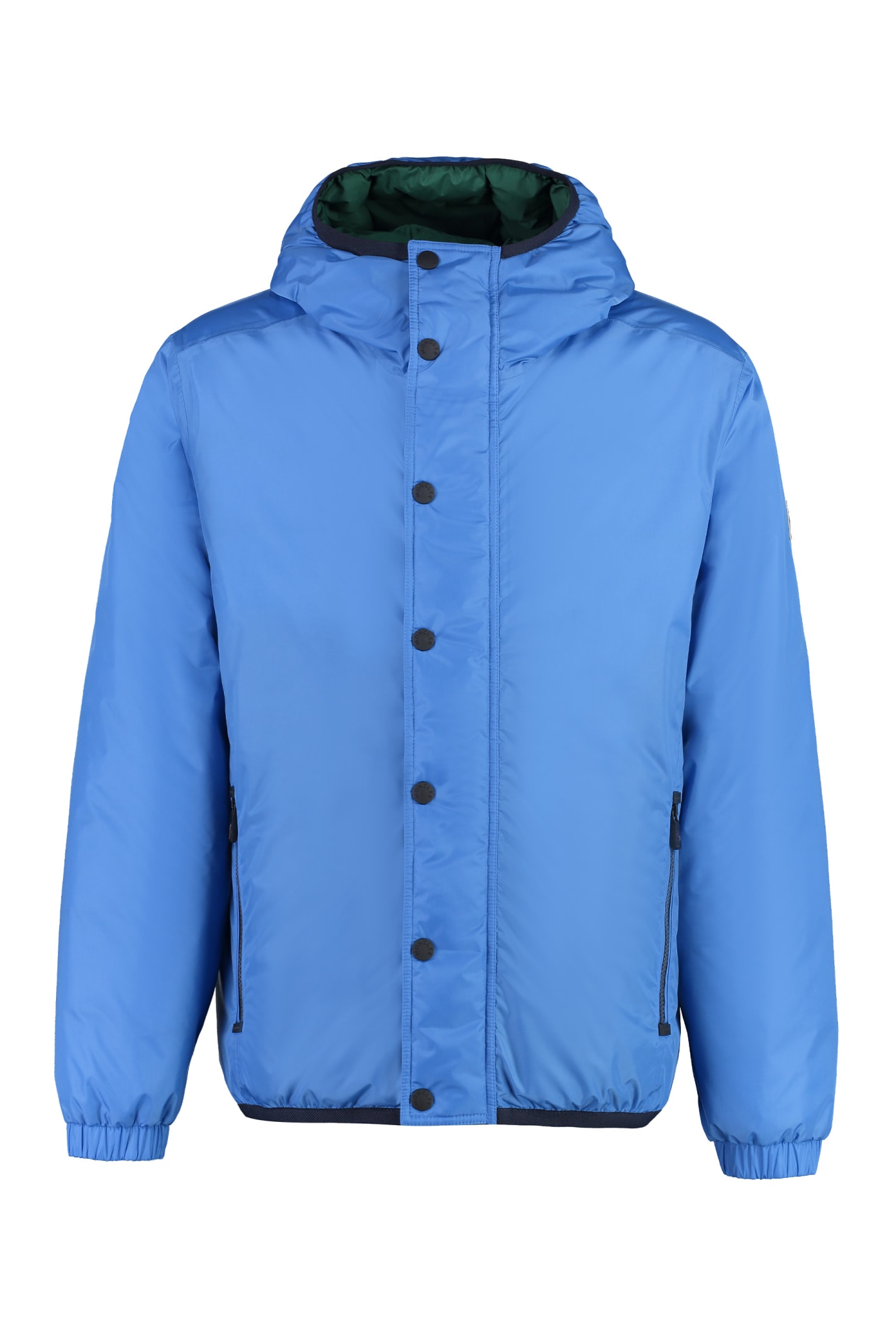 Shop Moncler Rosiere Reversible Down Jacket In Blue