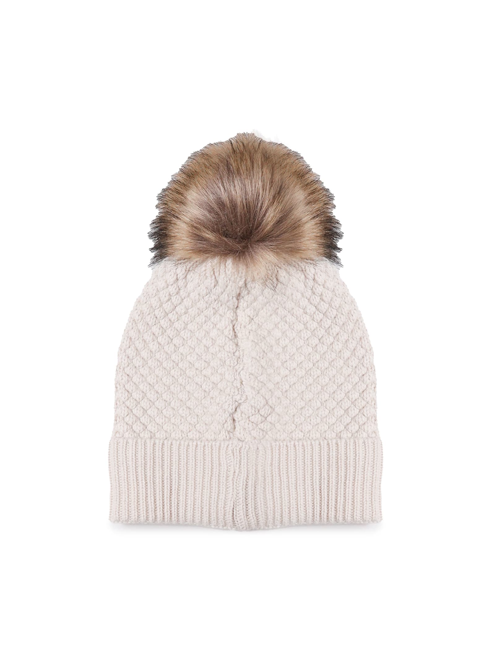 COLMAR BEANIE WITH FUR POM POM 