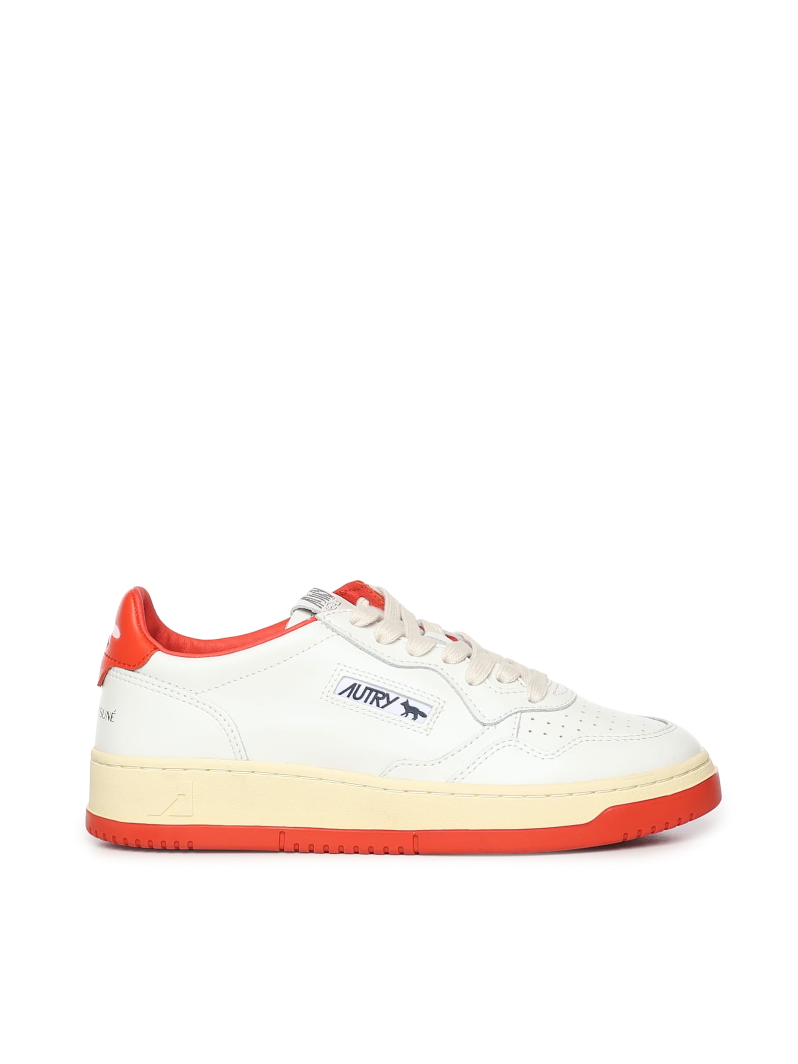 Autry X Maison Kitsune Medalist Low Top Sneakers In Multi