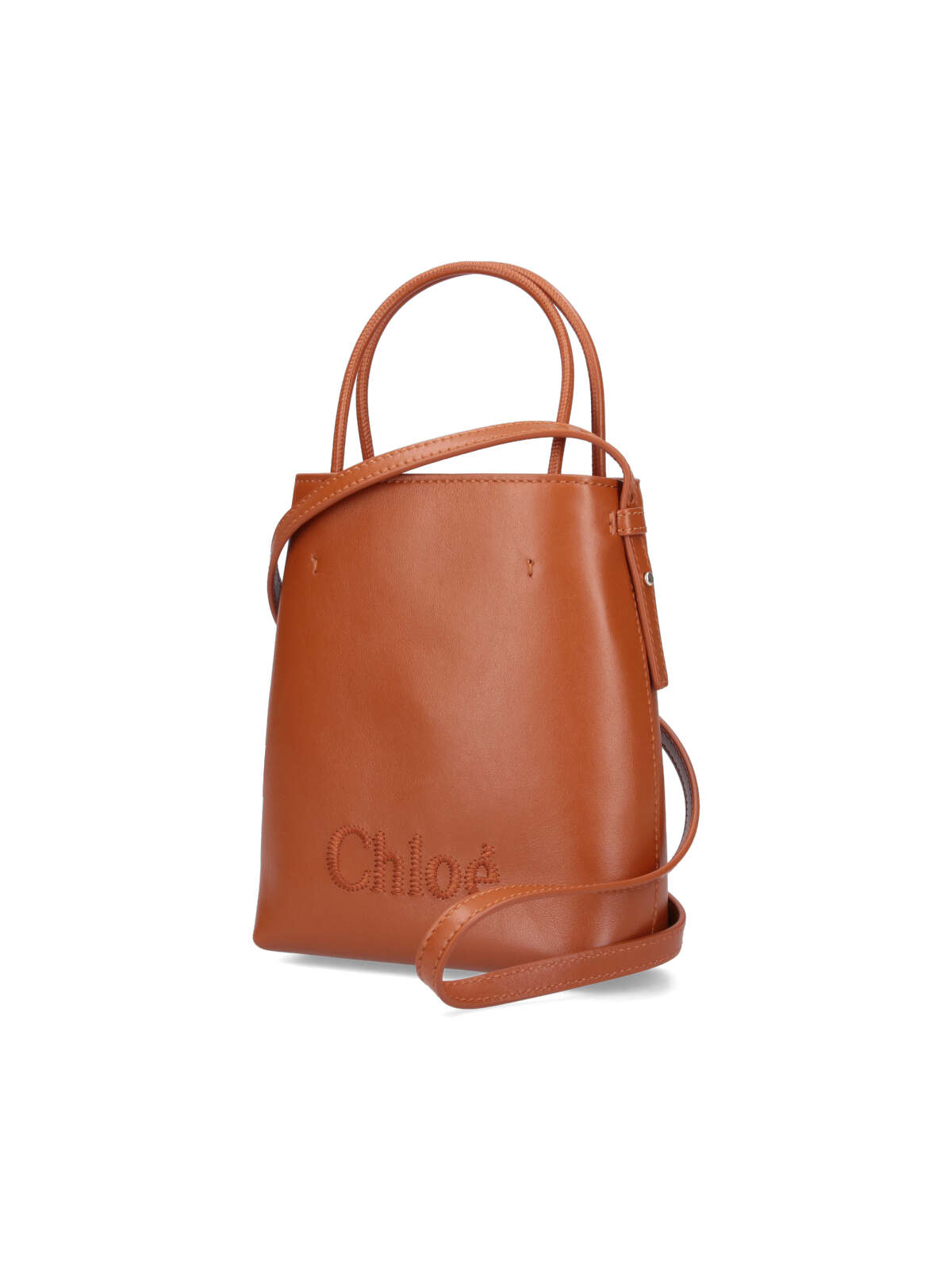 Shop Chloé Sense Micro Bag In Brown