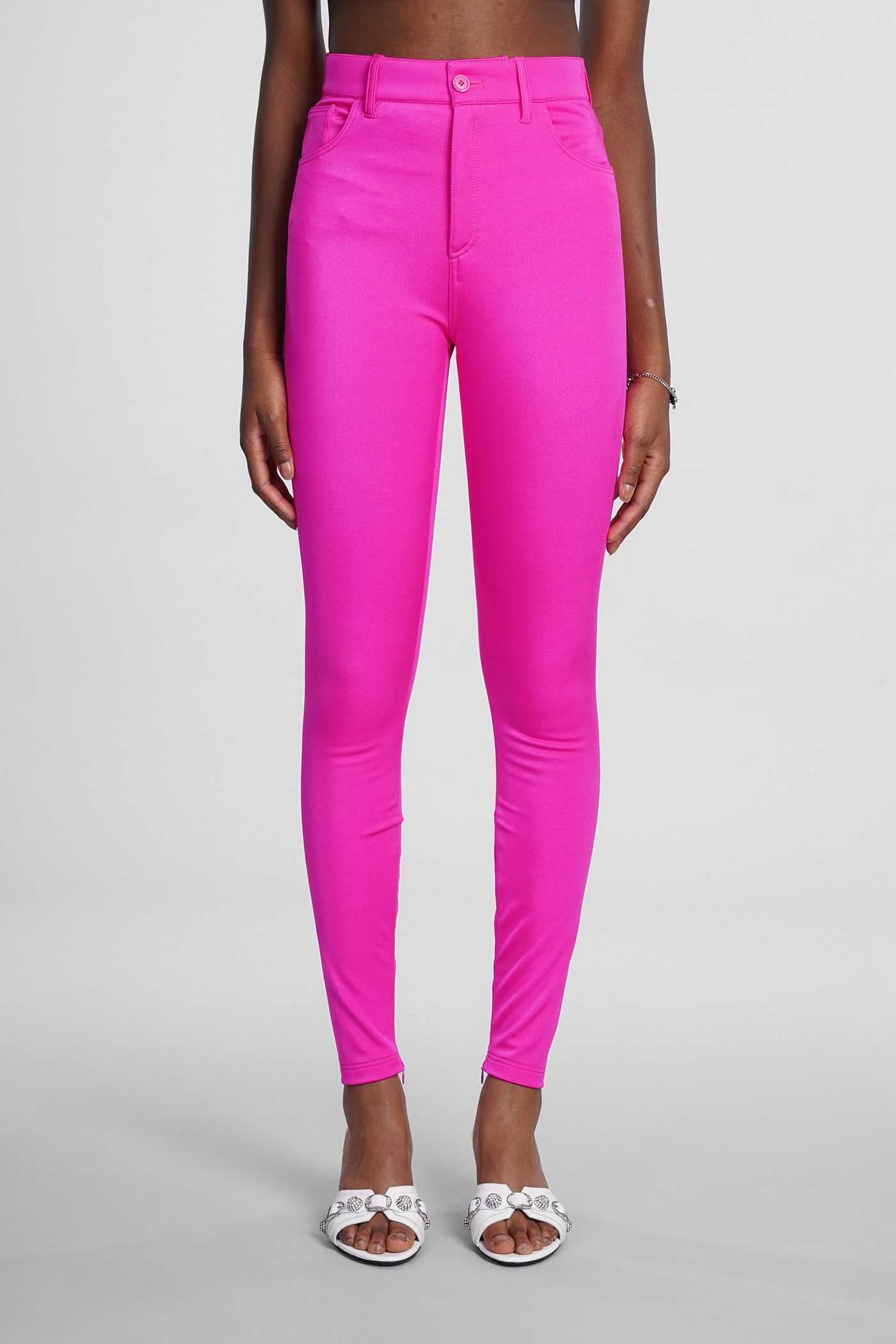 Balenciaga Pants In Fuxia Denim