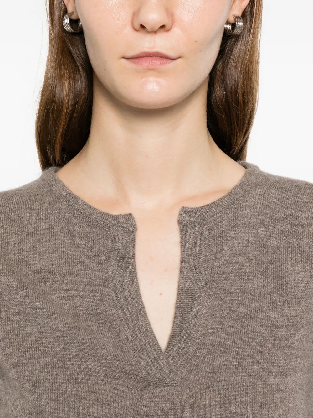 Liviana Conti Vania V-neck Cashmere Knitwear In Gray