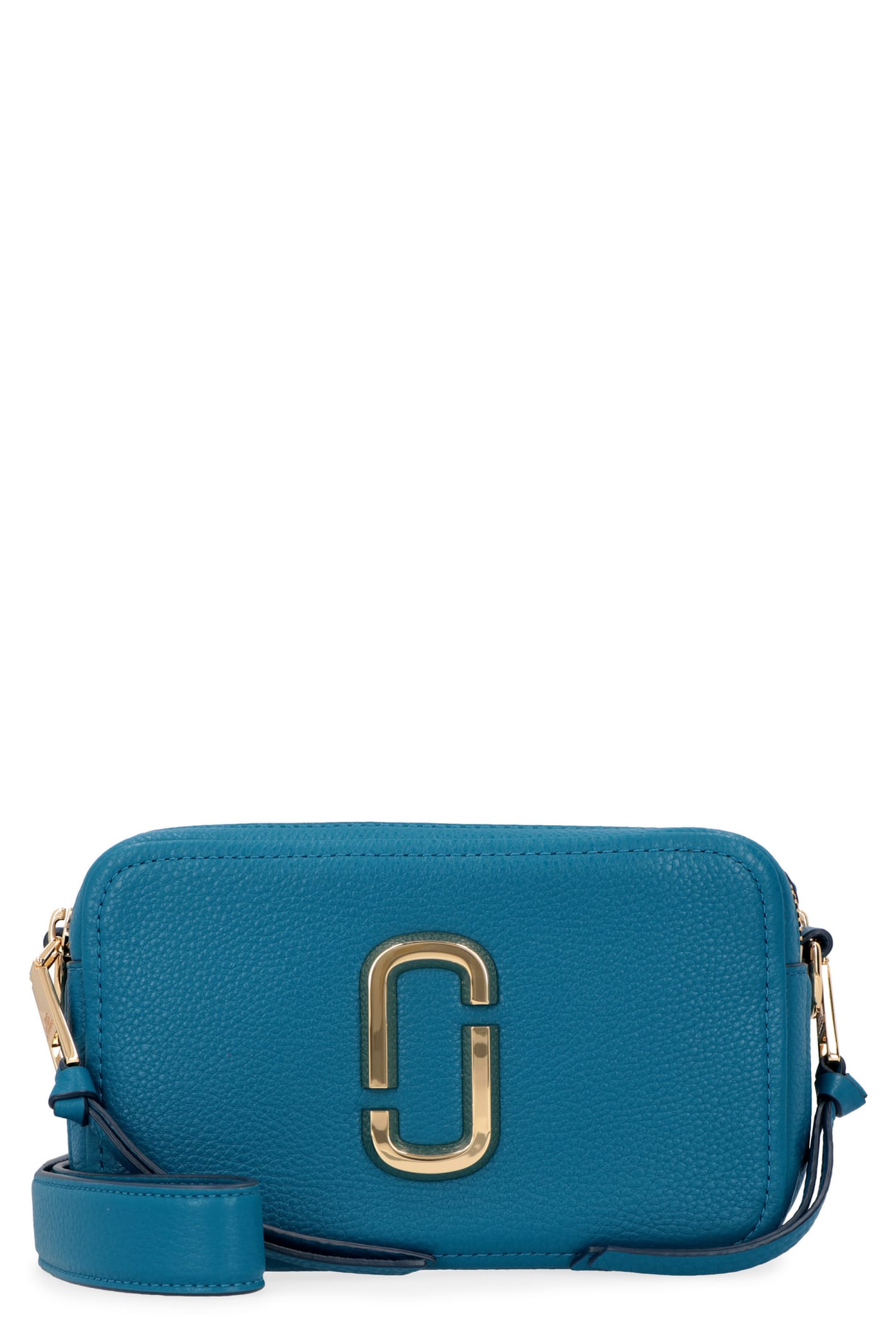 Marc Jacobs The Softshot 21 Leather Crossbody Bag In Turquoise
