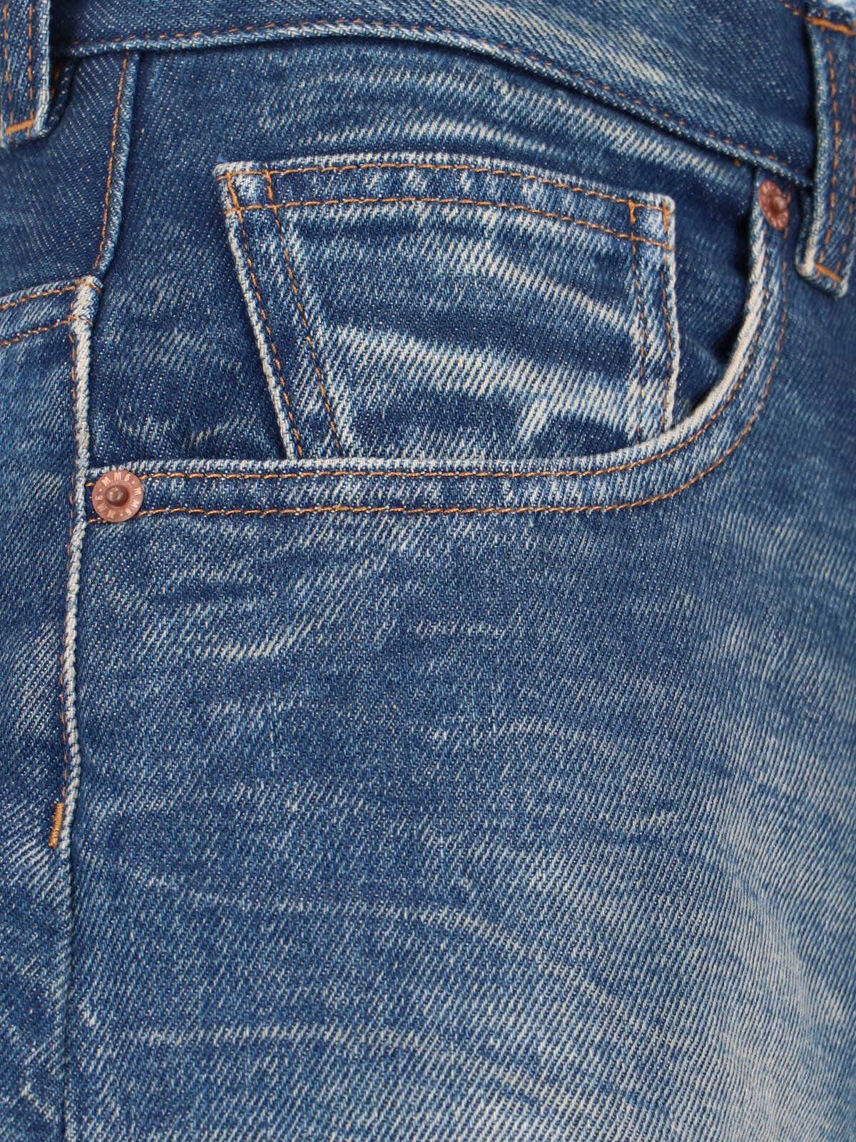 Mm6 Maison Margiela Frayed Wide-leg Jeans With High Waist In Blue