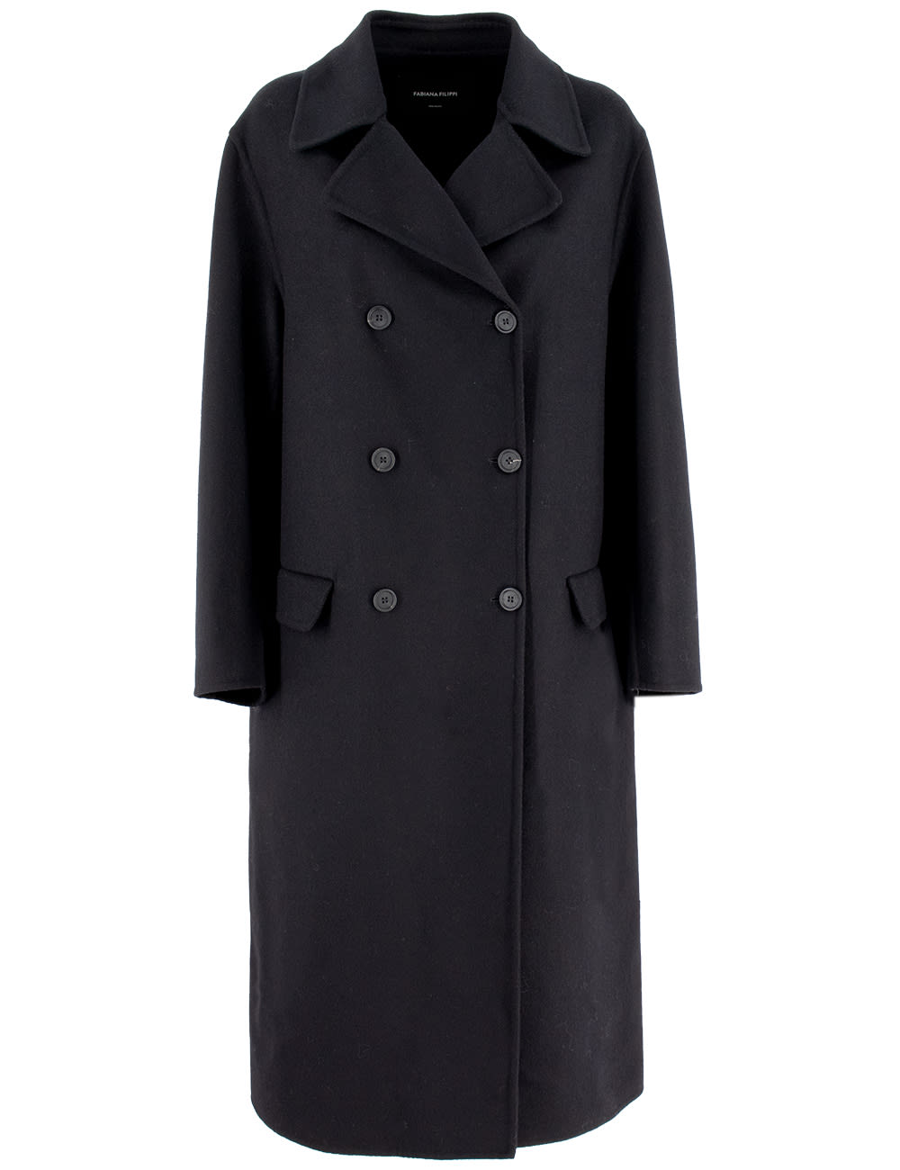 Shop Fabiana Filippi Coat In Nero