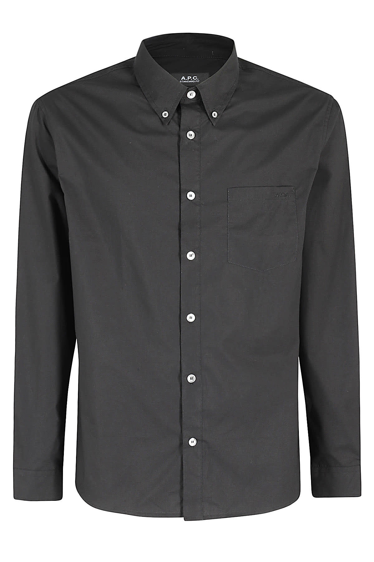 Shop Apc Chemise Edouard Brodee In Lzz Black