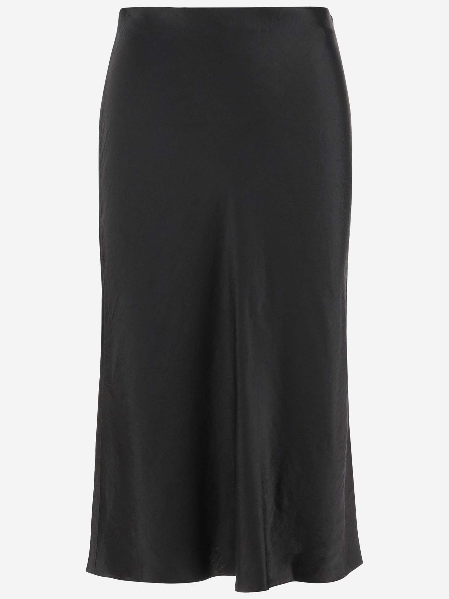 Shop Vince Satin Skirt In Black