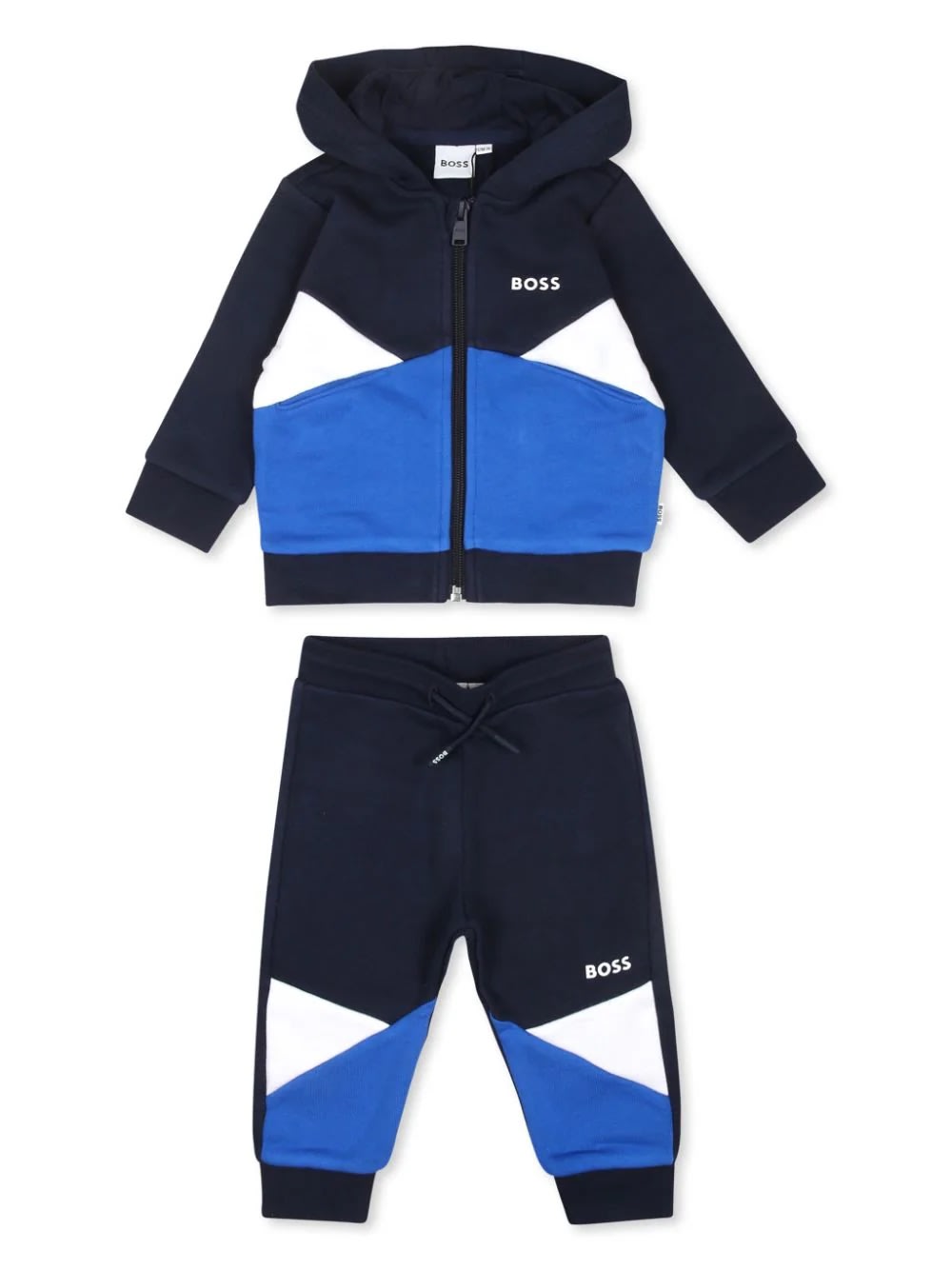 Hugo Boss Babies' Tuta 2 Pezzi Con Logo In Blue