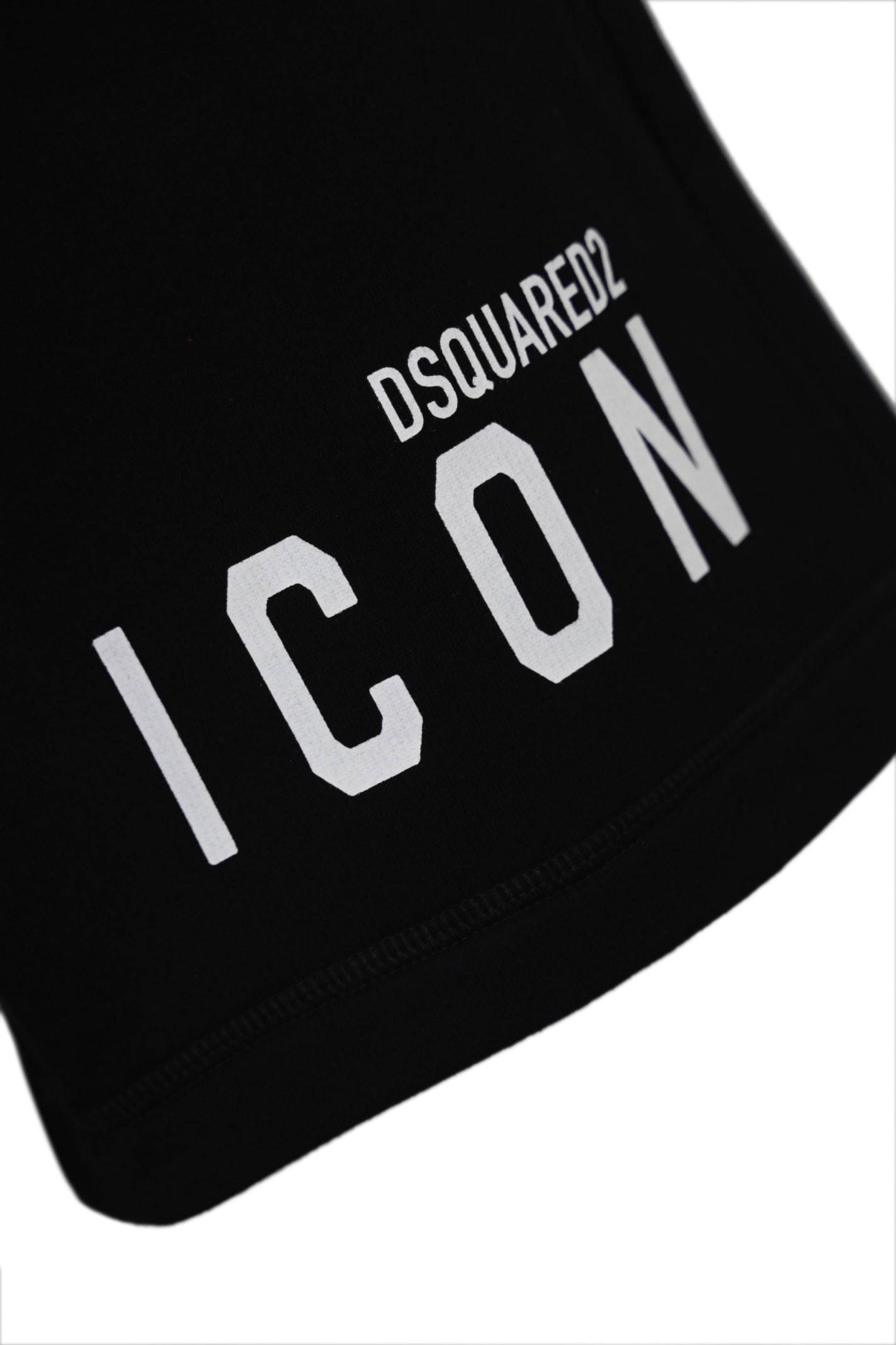 Shop Dsquared2 Icon Cotton Shorts In Black-white