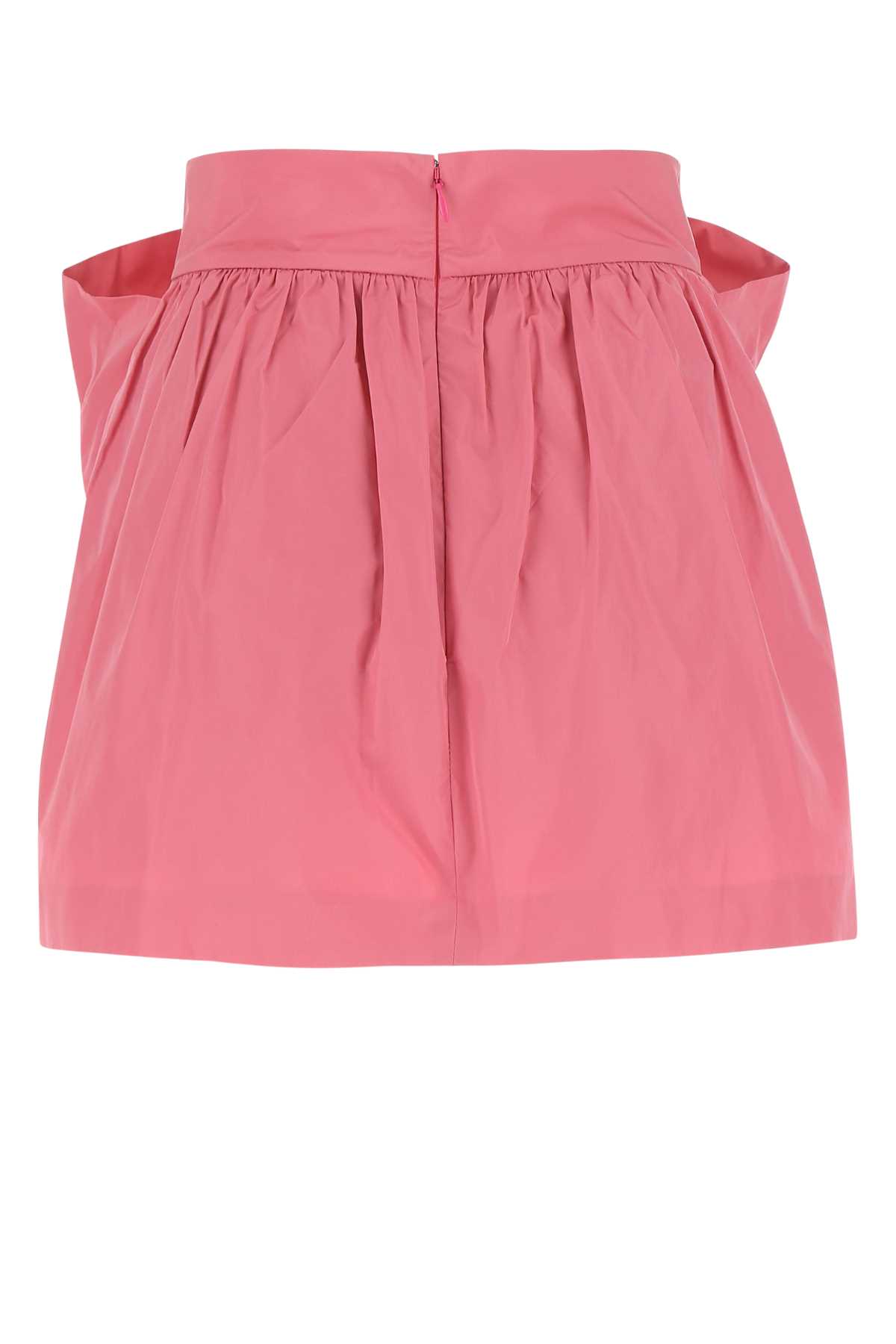 Shop Red Valentino Dark Pink Taffeta Pant-skirt In P77