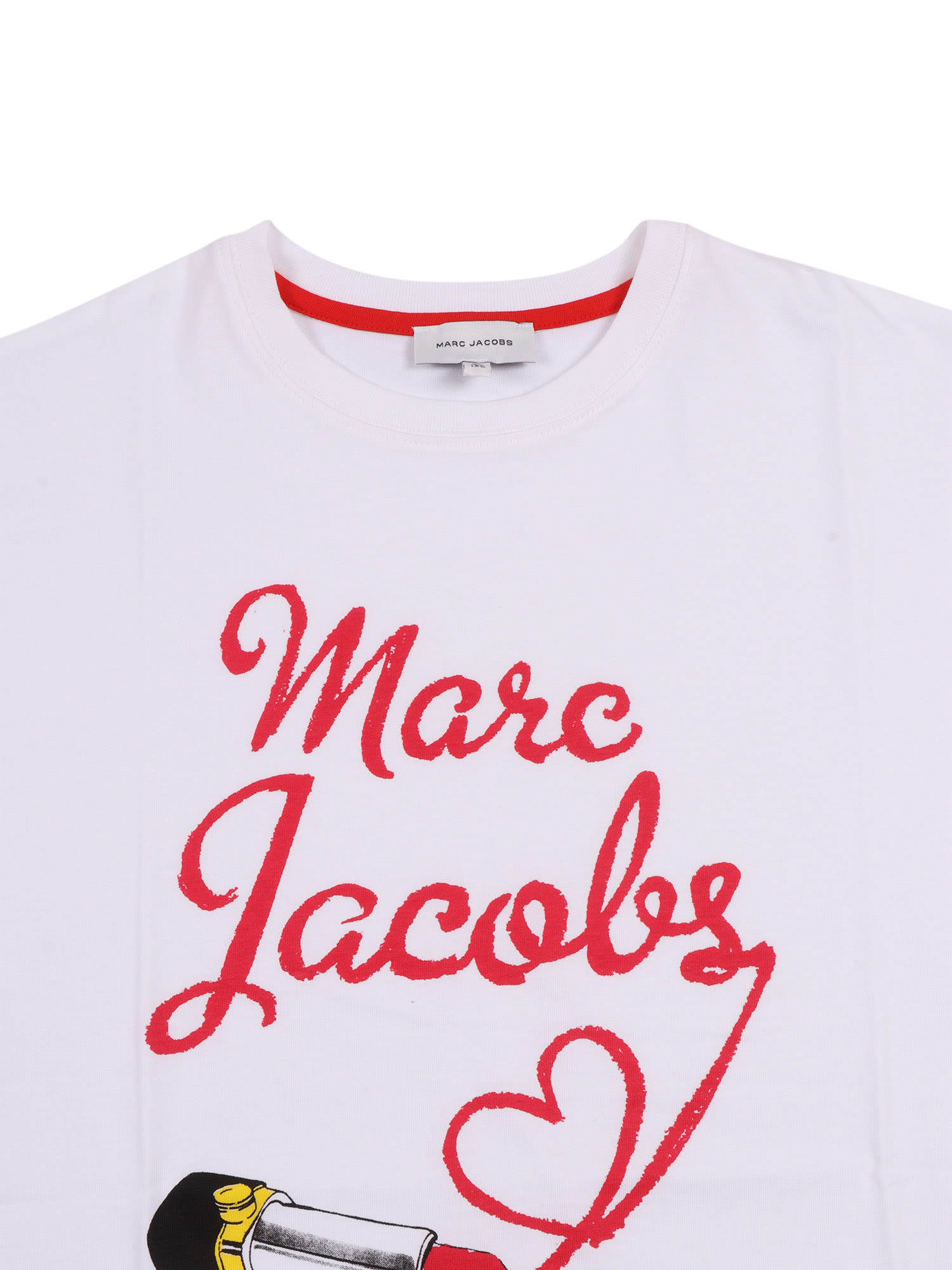 Marc Jacobs Lipgloss Logo T-shirt In White