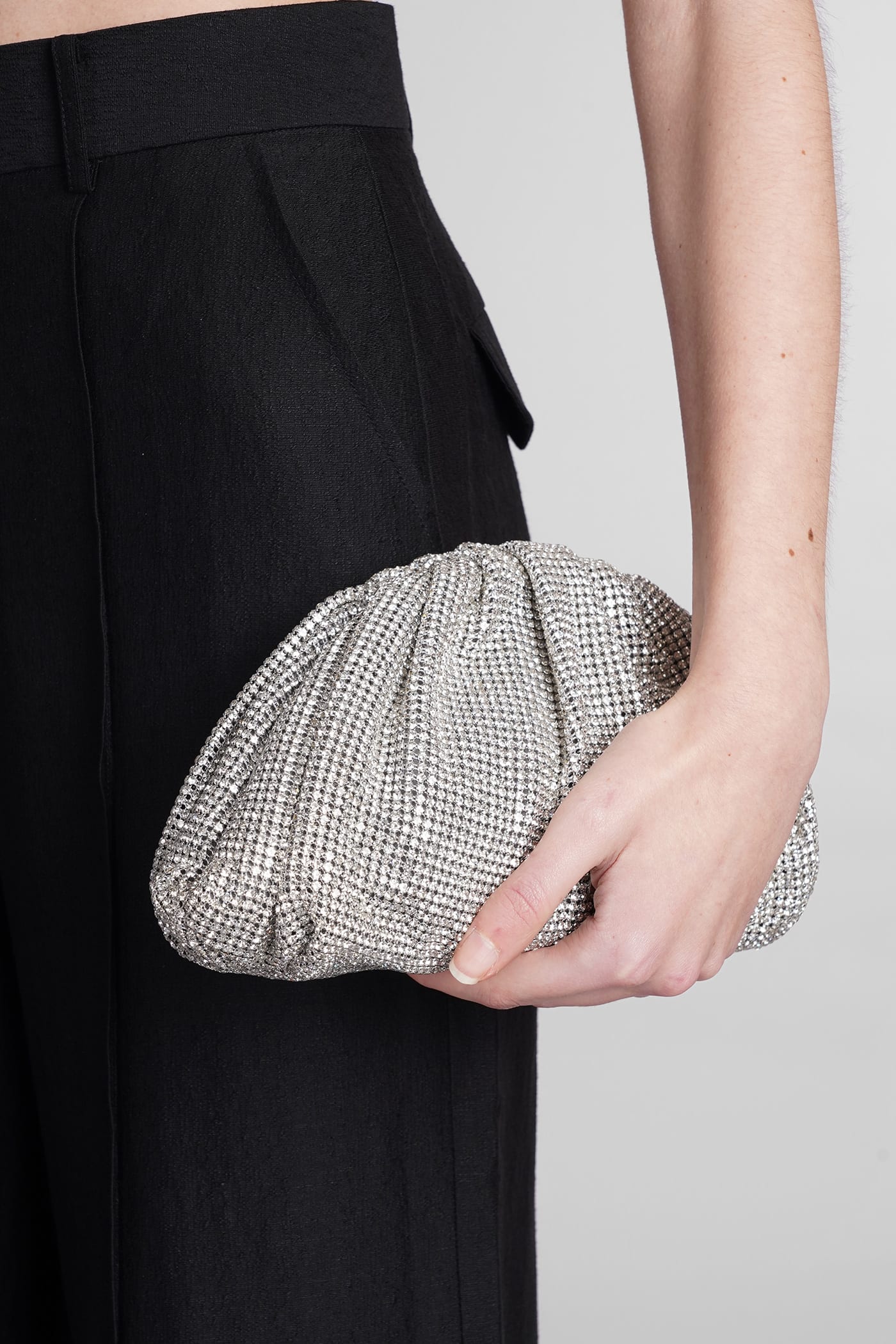 Shop Cult Gaia Jaala Clutch In Silver Polyester Luggage In Clear