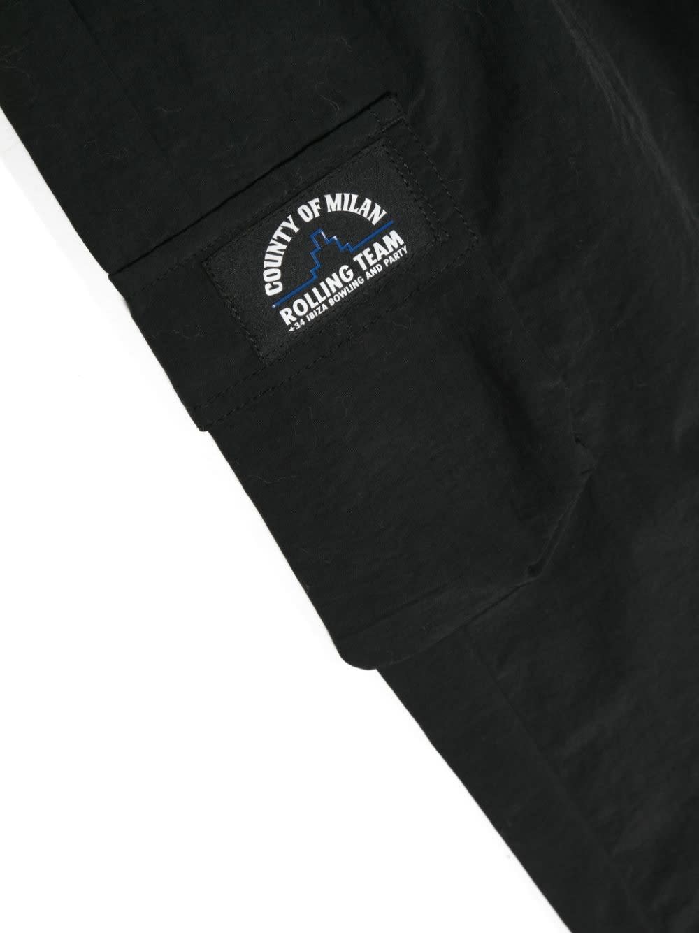 Shop Marcelo Burlon County Of Milan Cargo Trousers With Logo Patch In Black