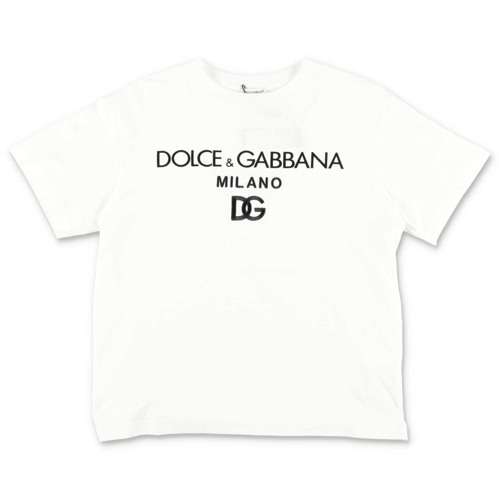 Dolce & Gabbana T-shirt Nera In Jersey Di Cotone