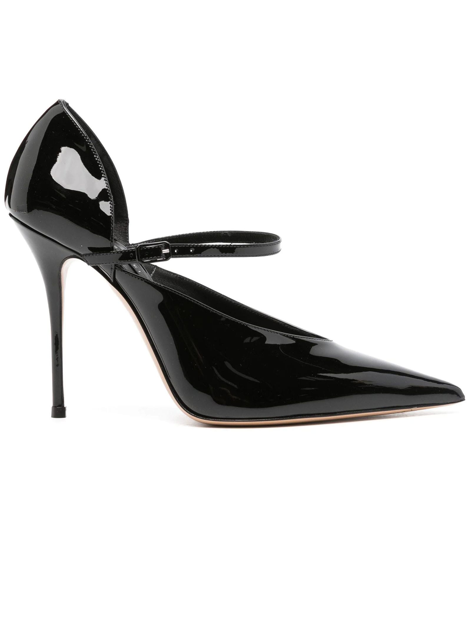 Casadei Black Calf Leather Scarlet Jolly Leather Pumps