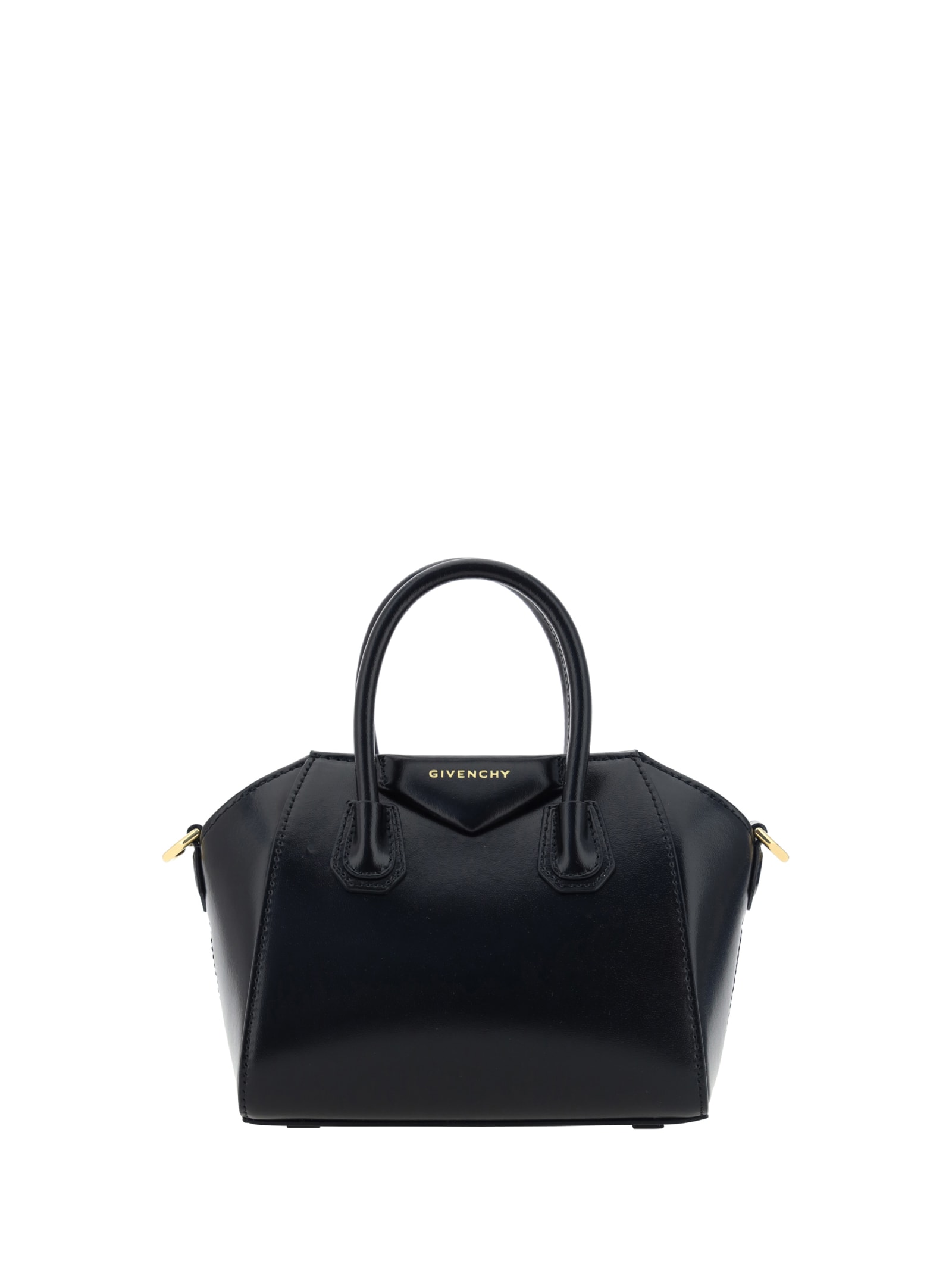 Shop Givenchy Antigona Handbag In Nero/rosso