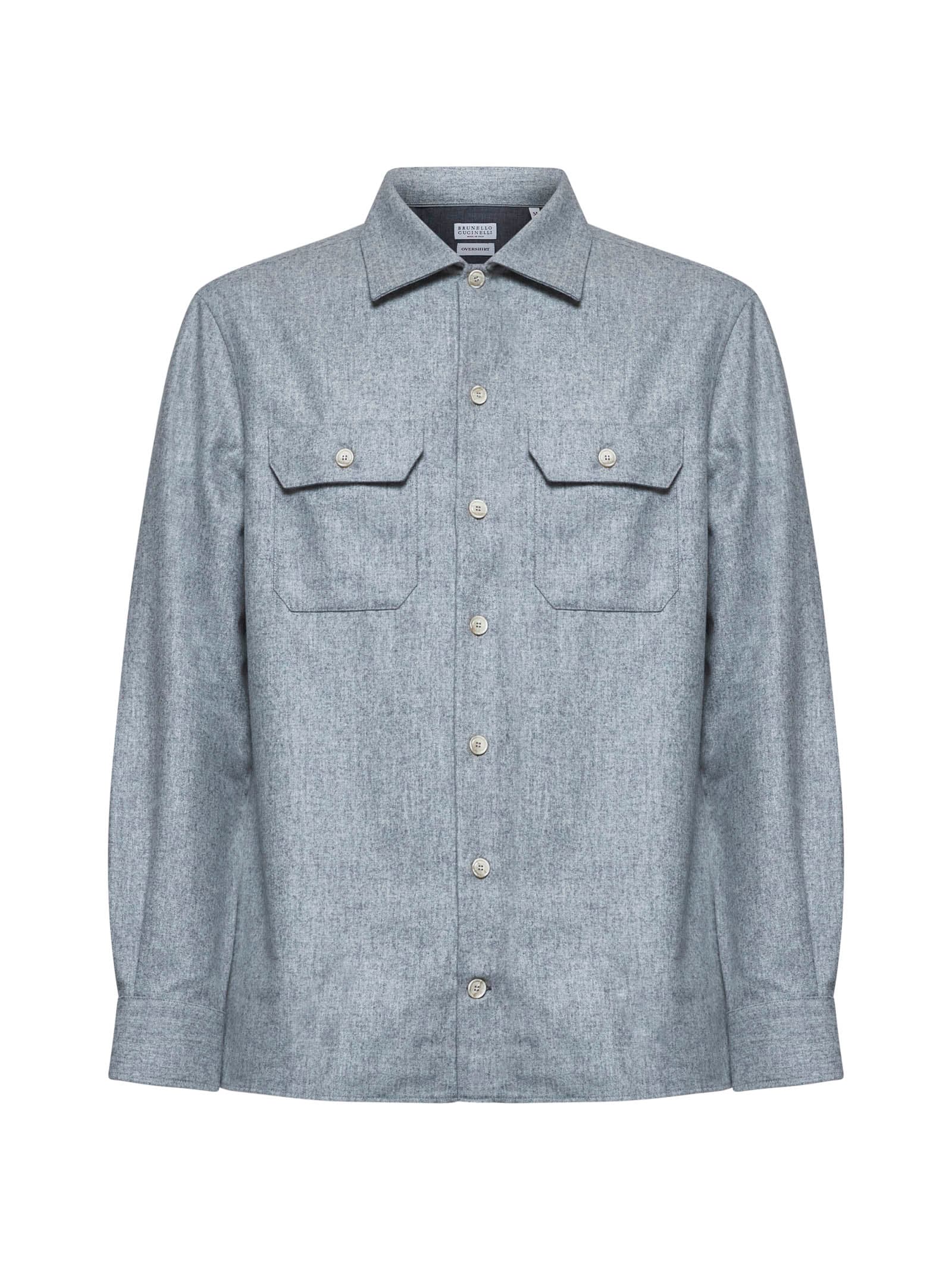 Shop Brunello Cucinelli Shirt In Grigio