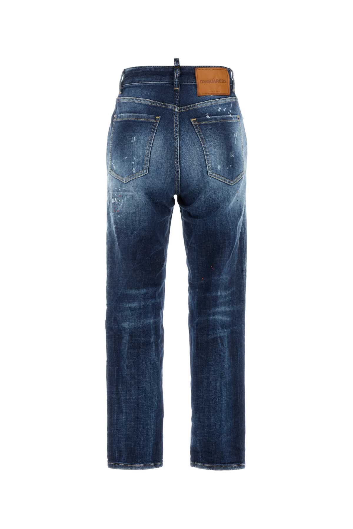 Dsquared2 Stretch Denim Boston Jeans In Blue