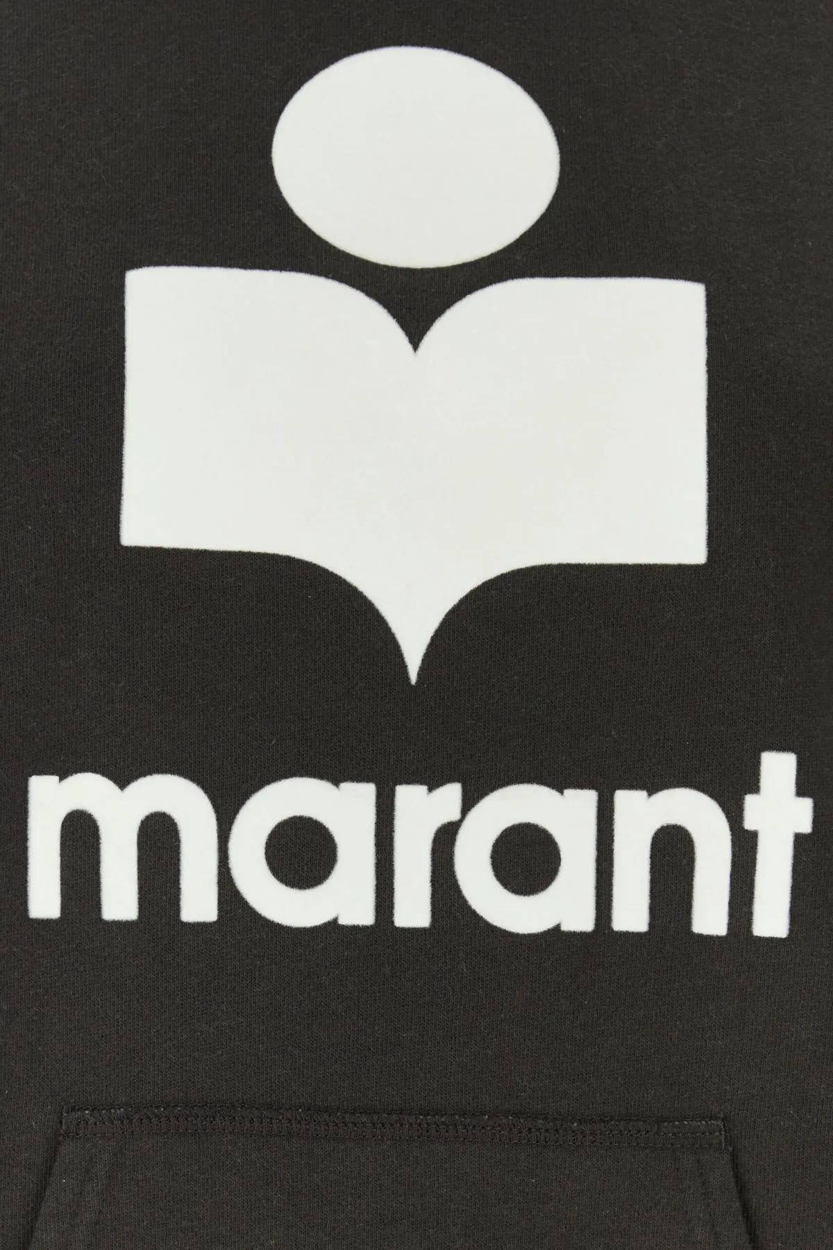 Shop Marant Etoile Slate Cotton Blend Oversize Mansel Sweater In Black