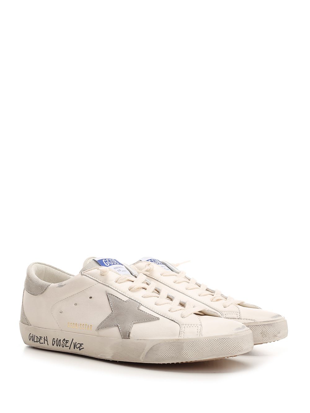 Shop Golden Goose Super Star Sneakers In Bianco