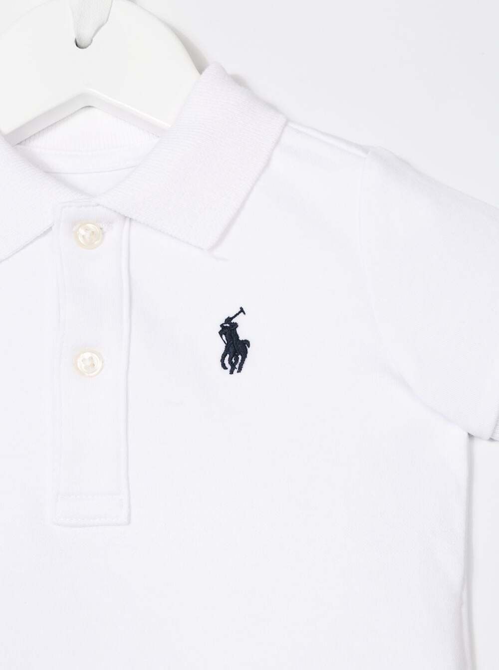 Shop Polo Ralph Lauren White Polo With Logo In Cotton Baby