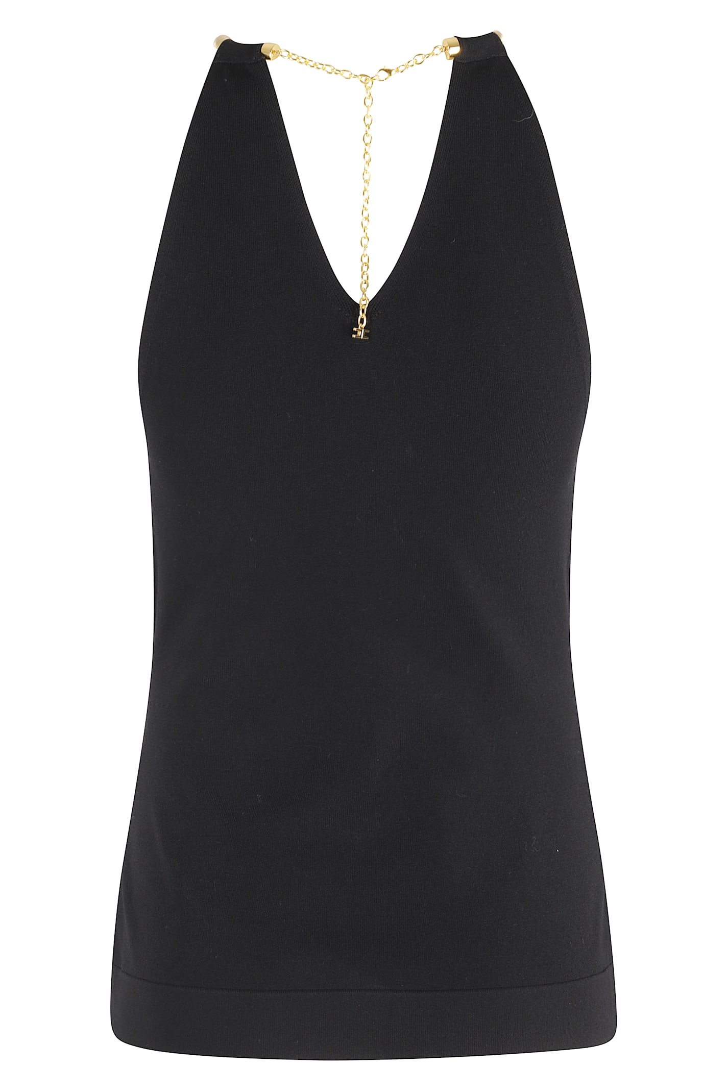 Elisabetta Franchi Tricot Top In Blue