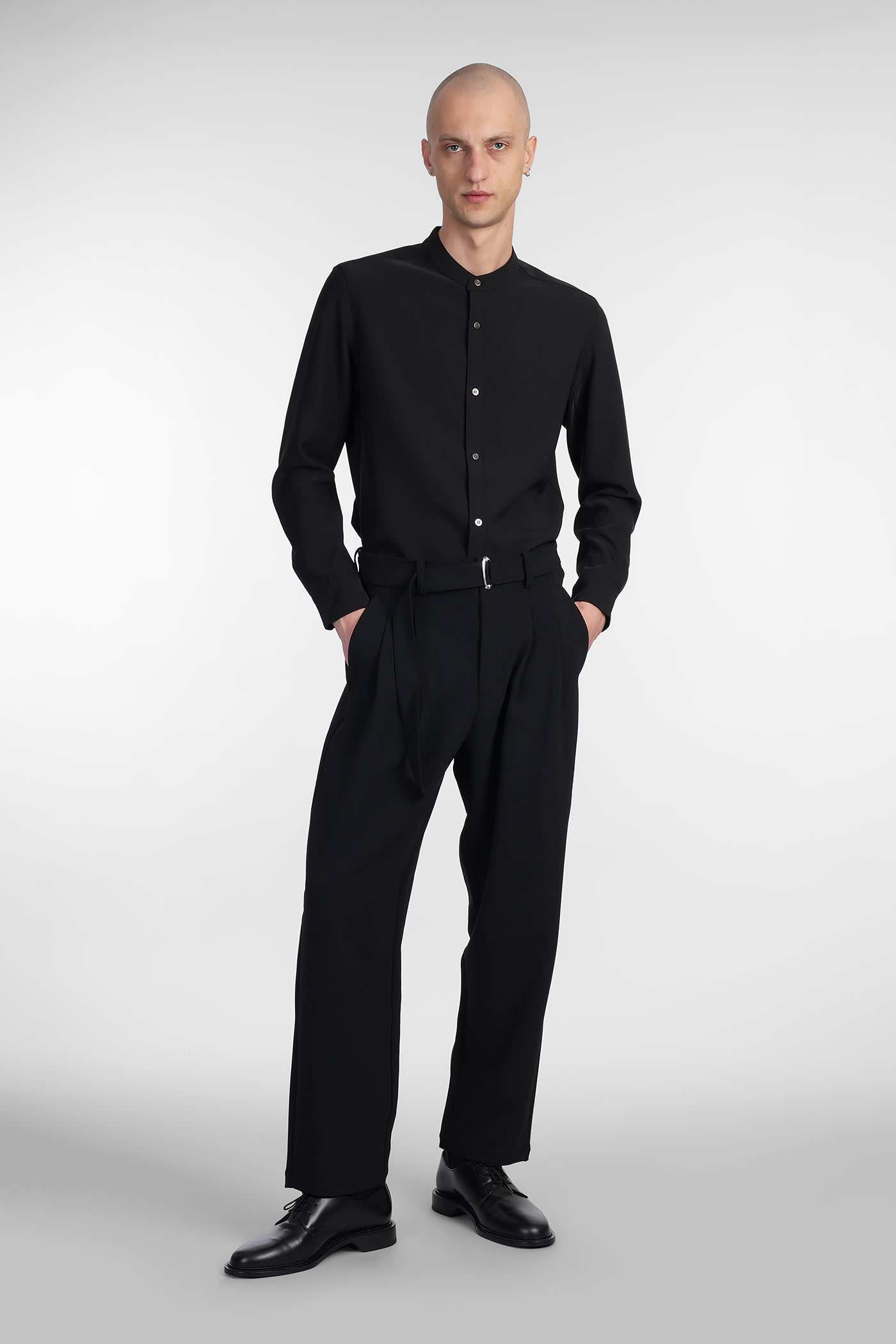 Attachment Shirt In Black Polyester In Black