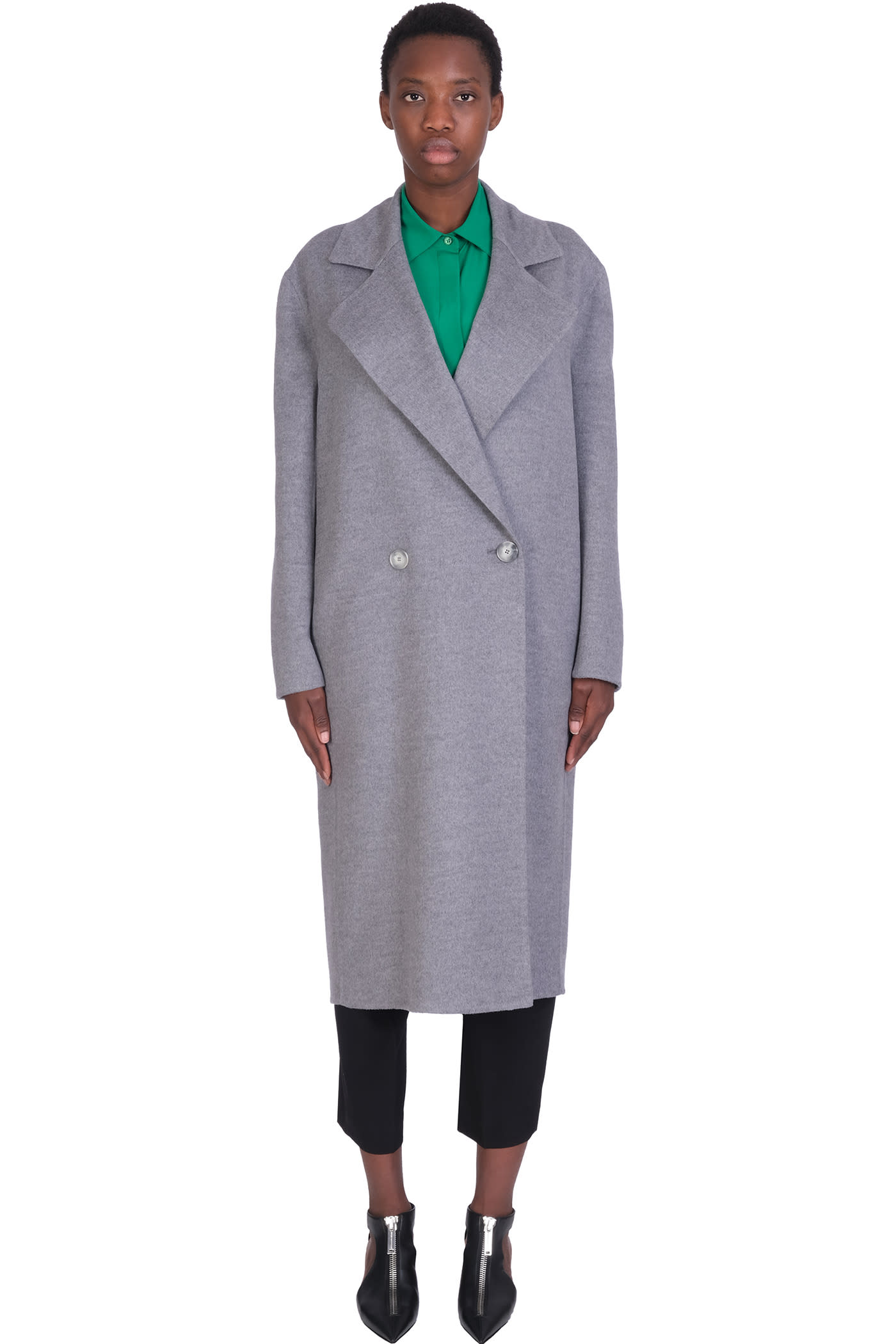 Stella McCartney Erika Coat In Grey Wool