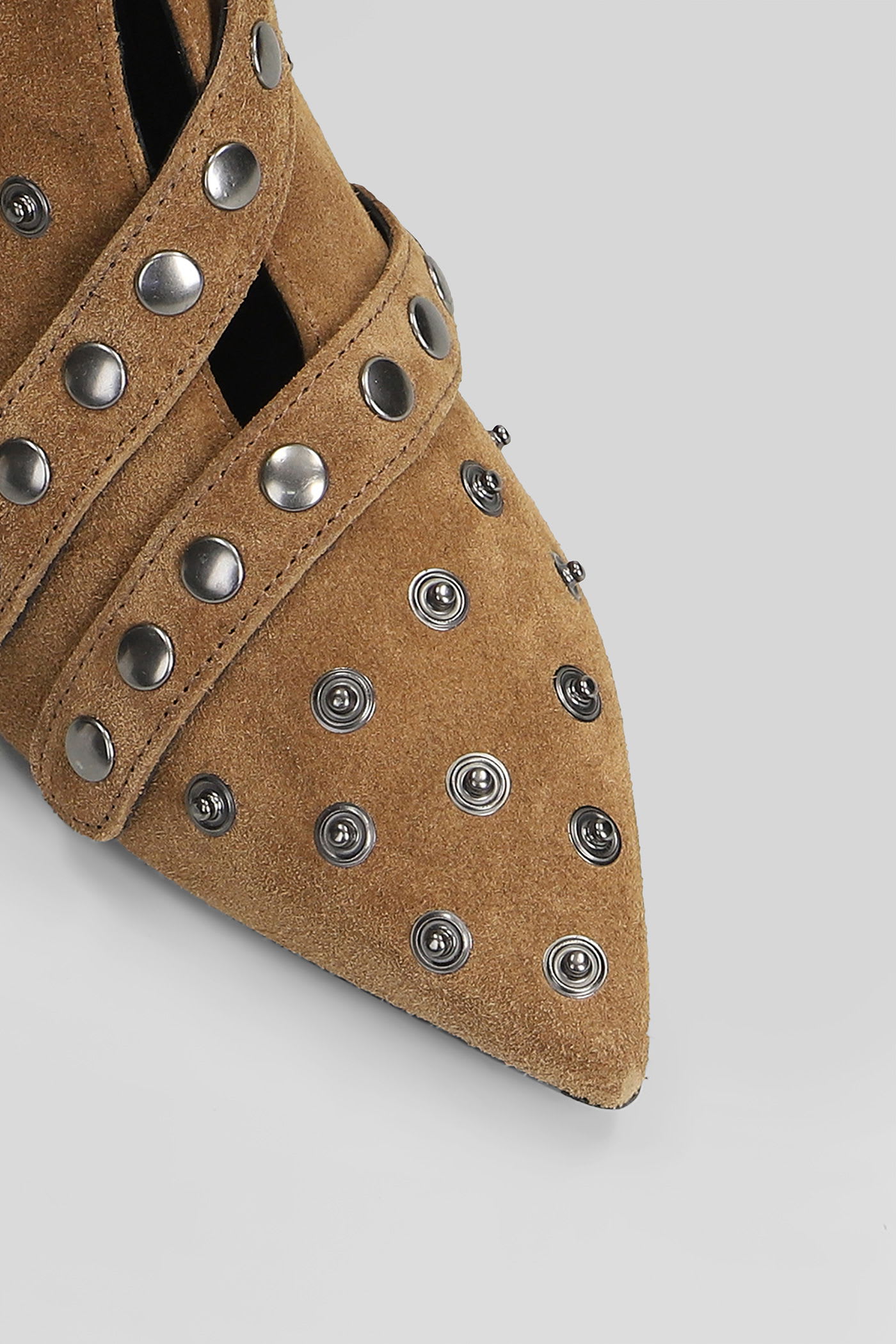 Alchimia High Heels Ankle Boots In Brown Suede In Brown