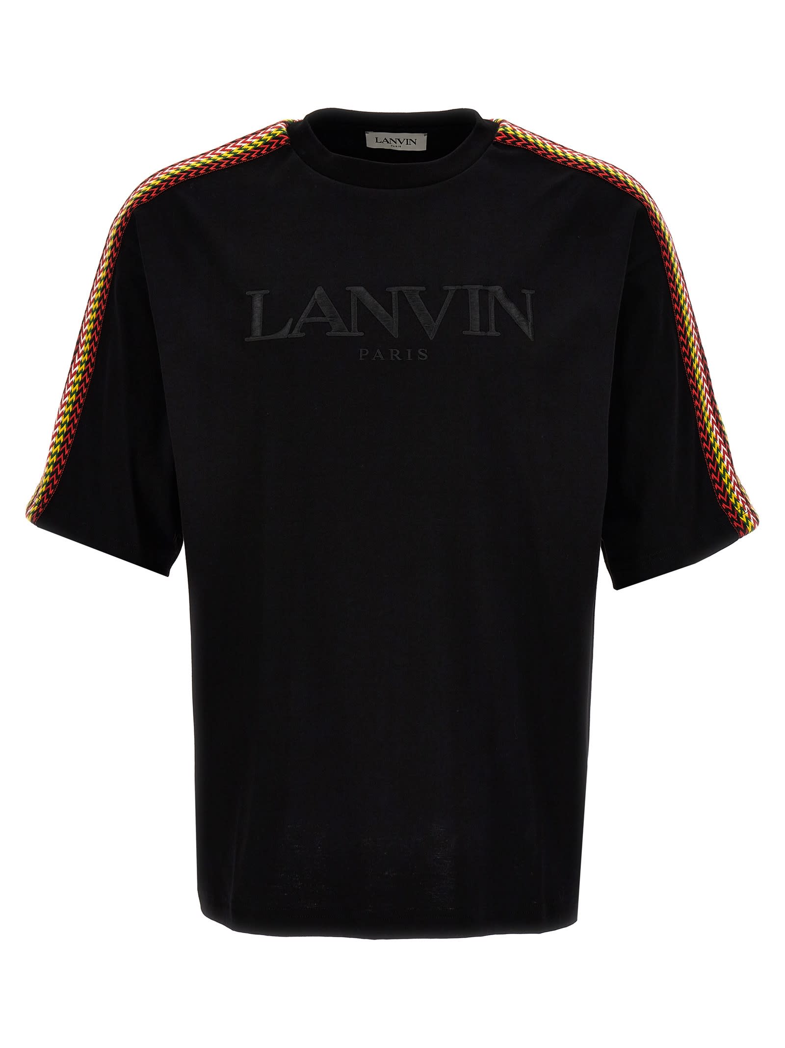 Shop Lanvin Braided Band T-shirt In Black