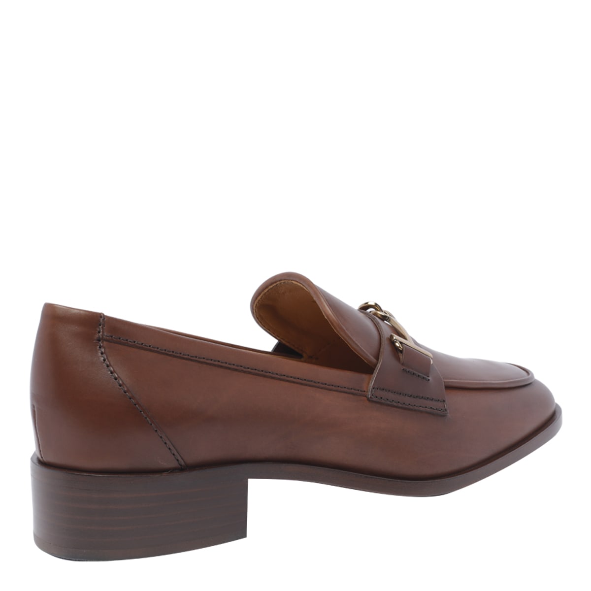 Shop Tod's Leather Loafers In Brown