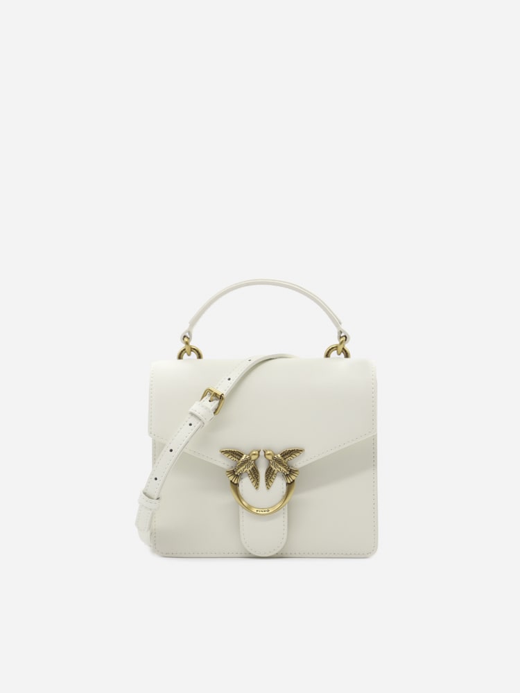 Pinko Mini Love Leather Bag In White ModeSens