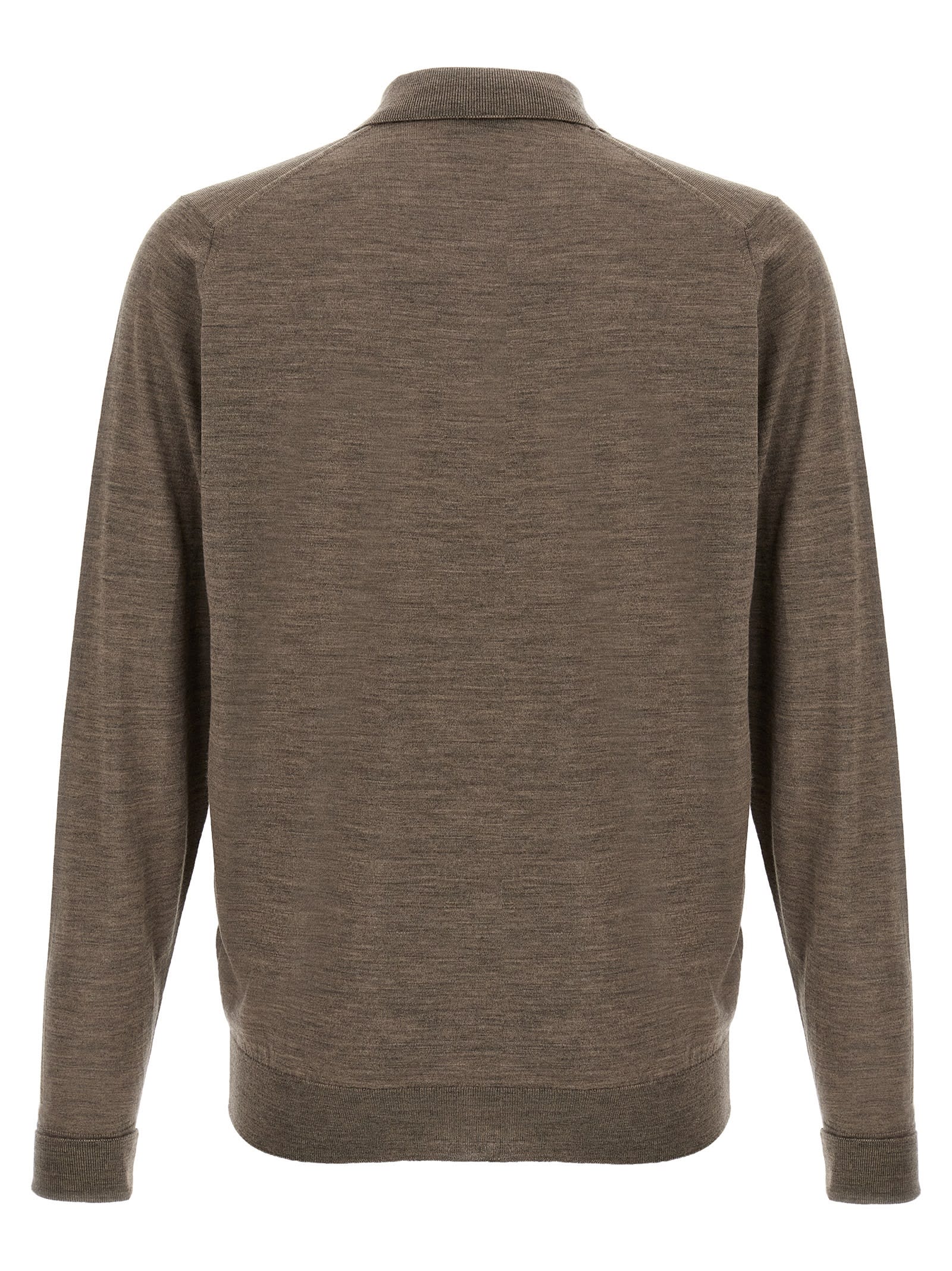 John Smedley Polo-neck Cuffed-sleeve Sweater In Multi