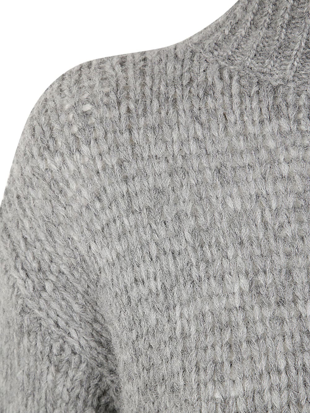 Shop Nuur Long Sleeves Turtle Neck Sweater In Grey