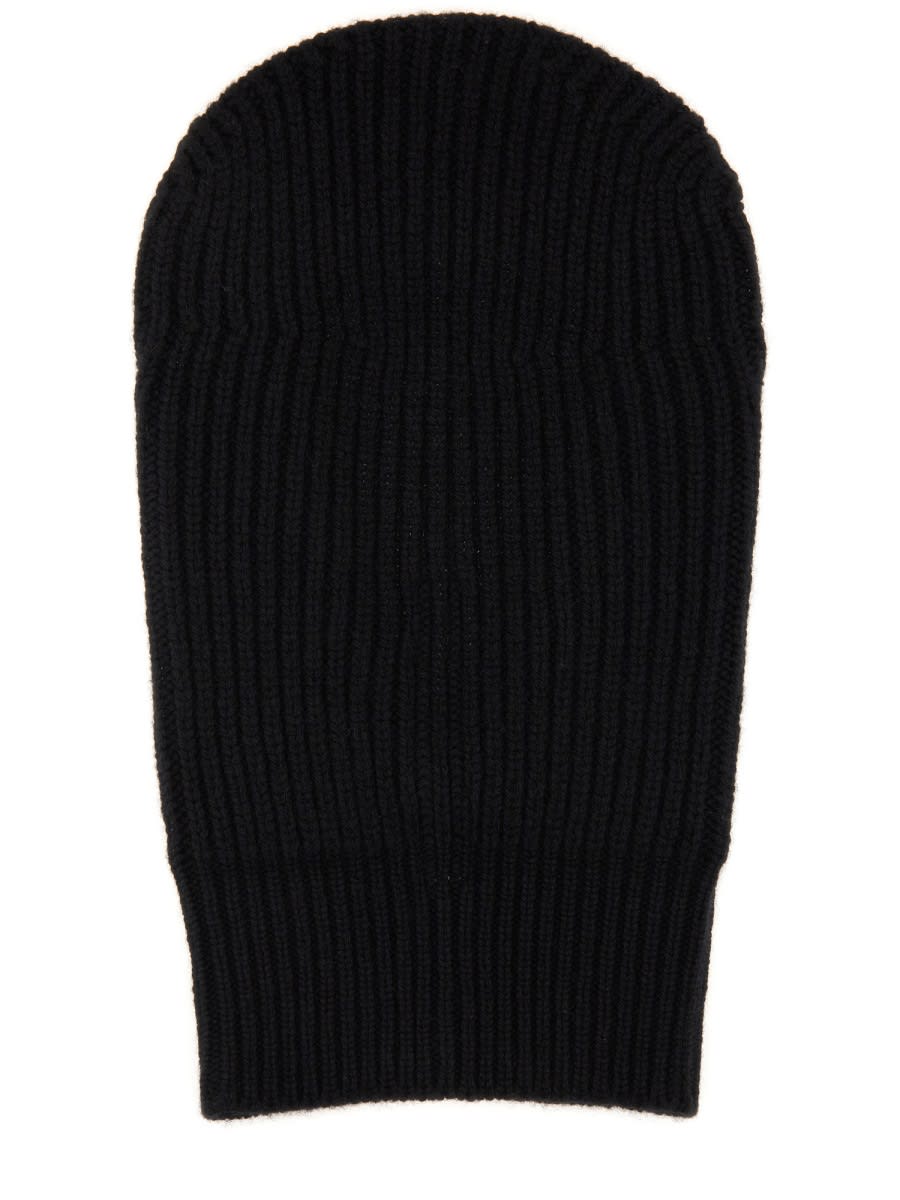 Rick Owens Black Wool Sphinx Skull Hat In Black