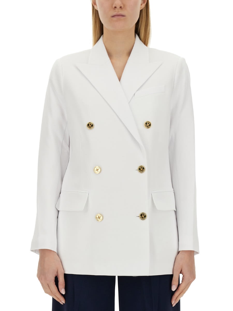 Michael Kors Double-breasted Jacket In White