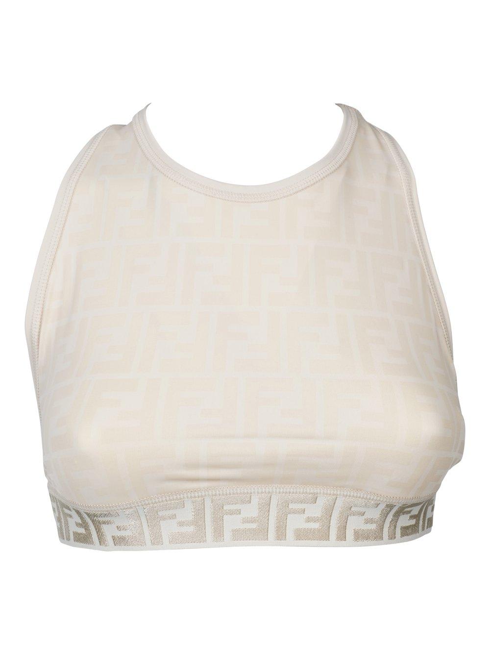 Fendi All-over Ff Pattern Cropped Top