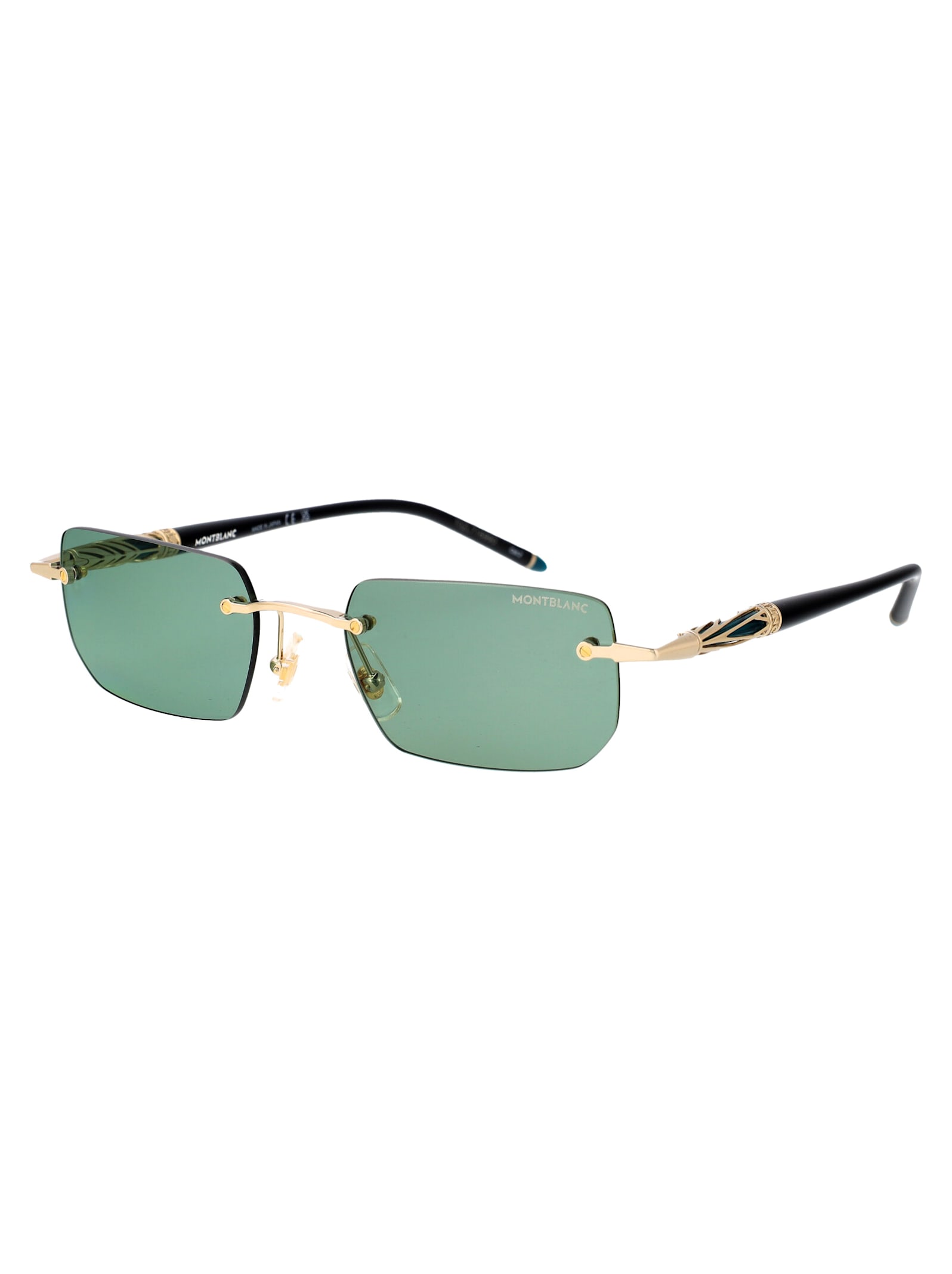 Shop Montblanc Mb0348s Sunglasses In Green