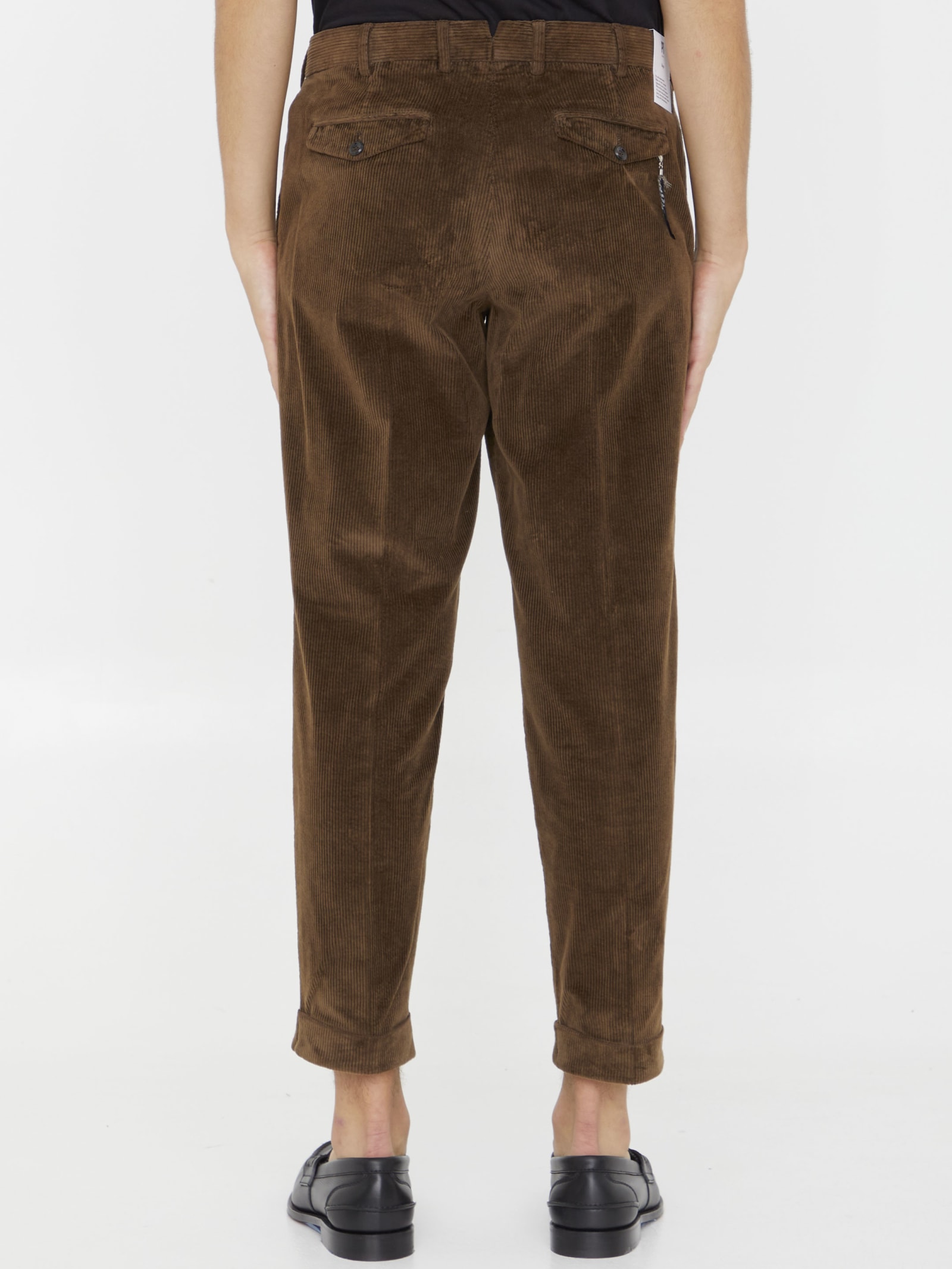 Shop Pt01 Corduroy Trousers In Brown