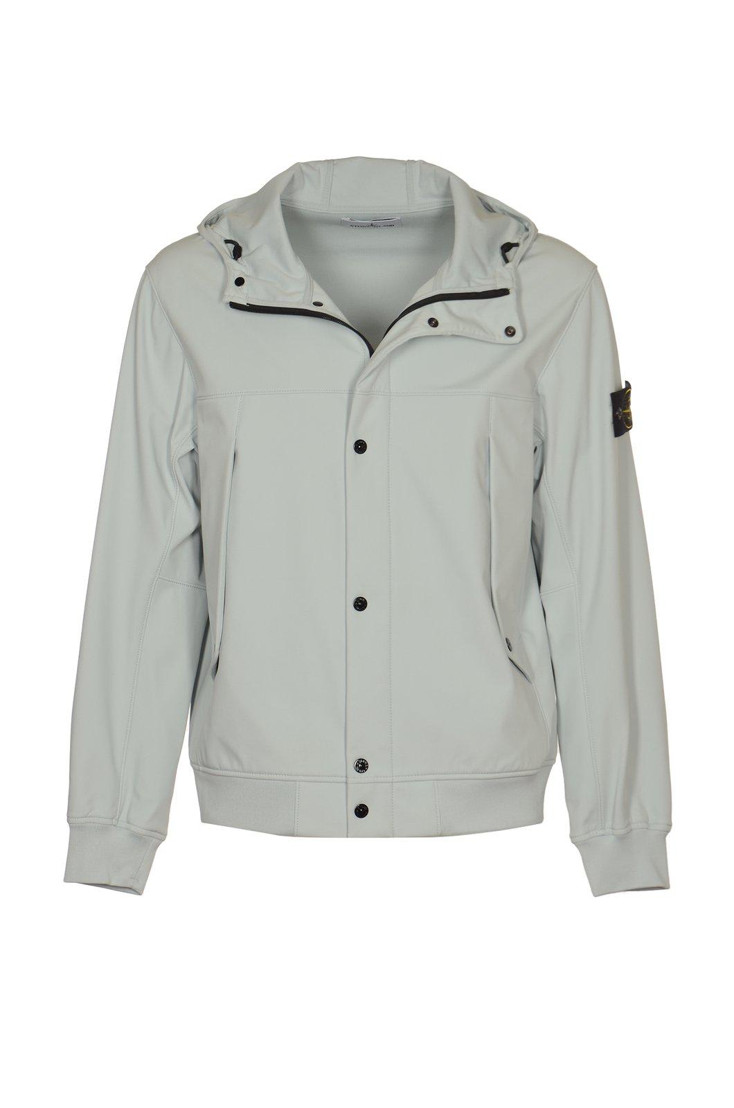 Stone Island Light Soft Shell-r Technology Jacket In Cielo