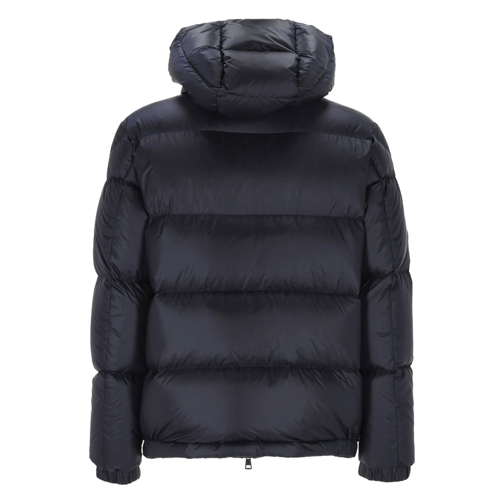 Moncler Hooded Zip Jacket In Blue