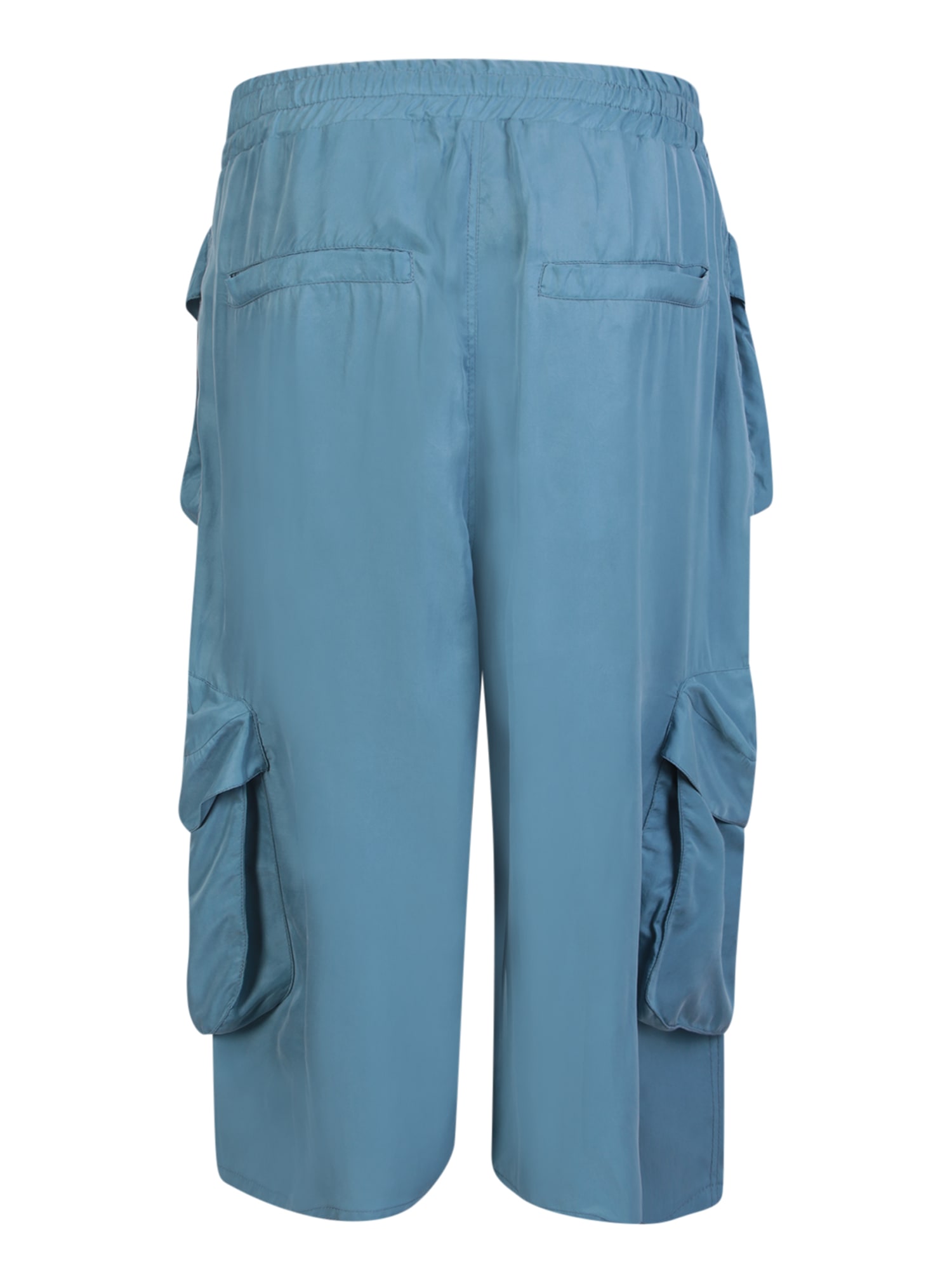 Shop Sunnei Cargo-pocket Shorts In Blue