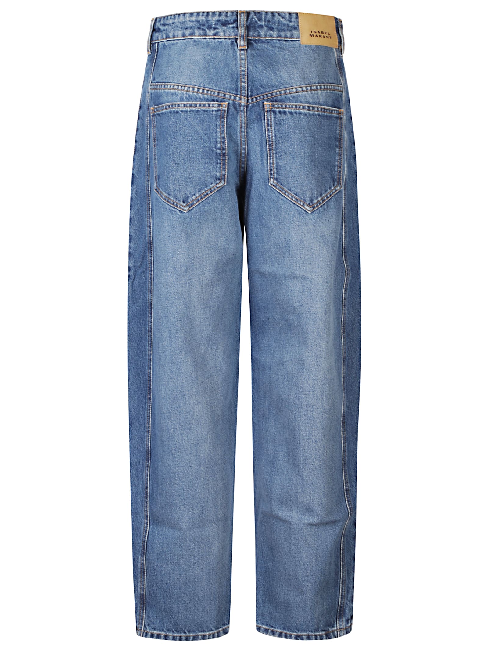 Isabel Marant Oriane Seam-detail Jeans In Blue