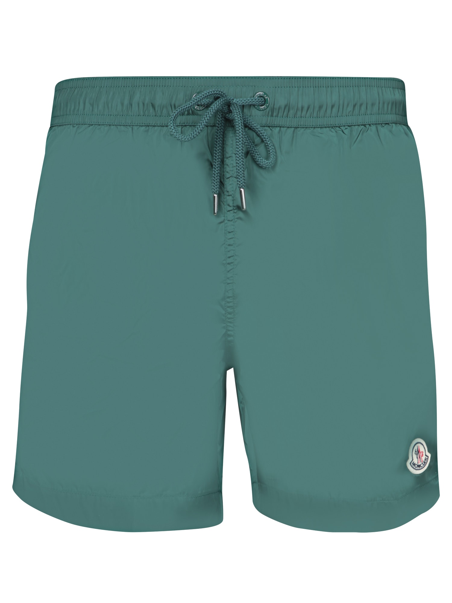 Moncler Logo Green Swim Shorts - Moncler - Modalova