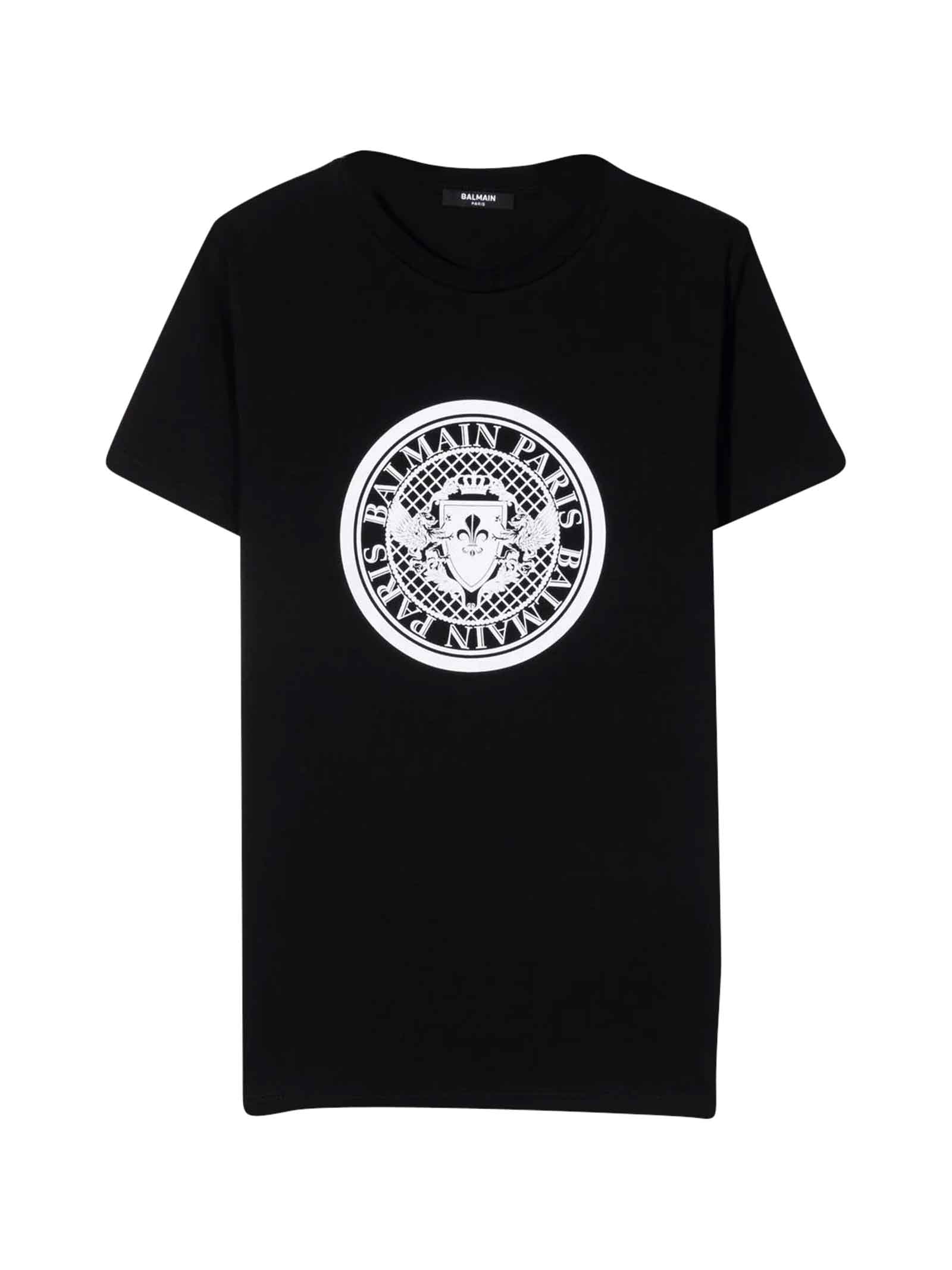 Balmain Black T-shirt Teen Unisex