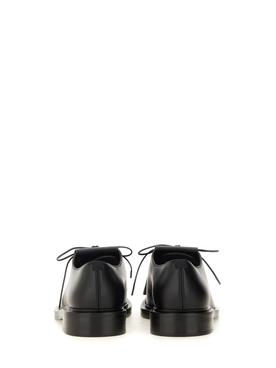 Max Mara Leather Derby. In Black